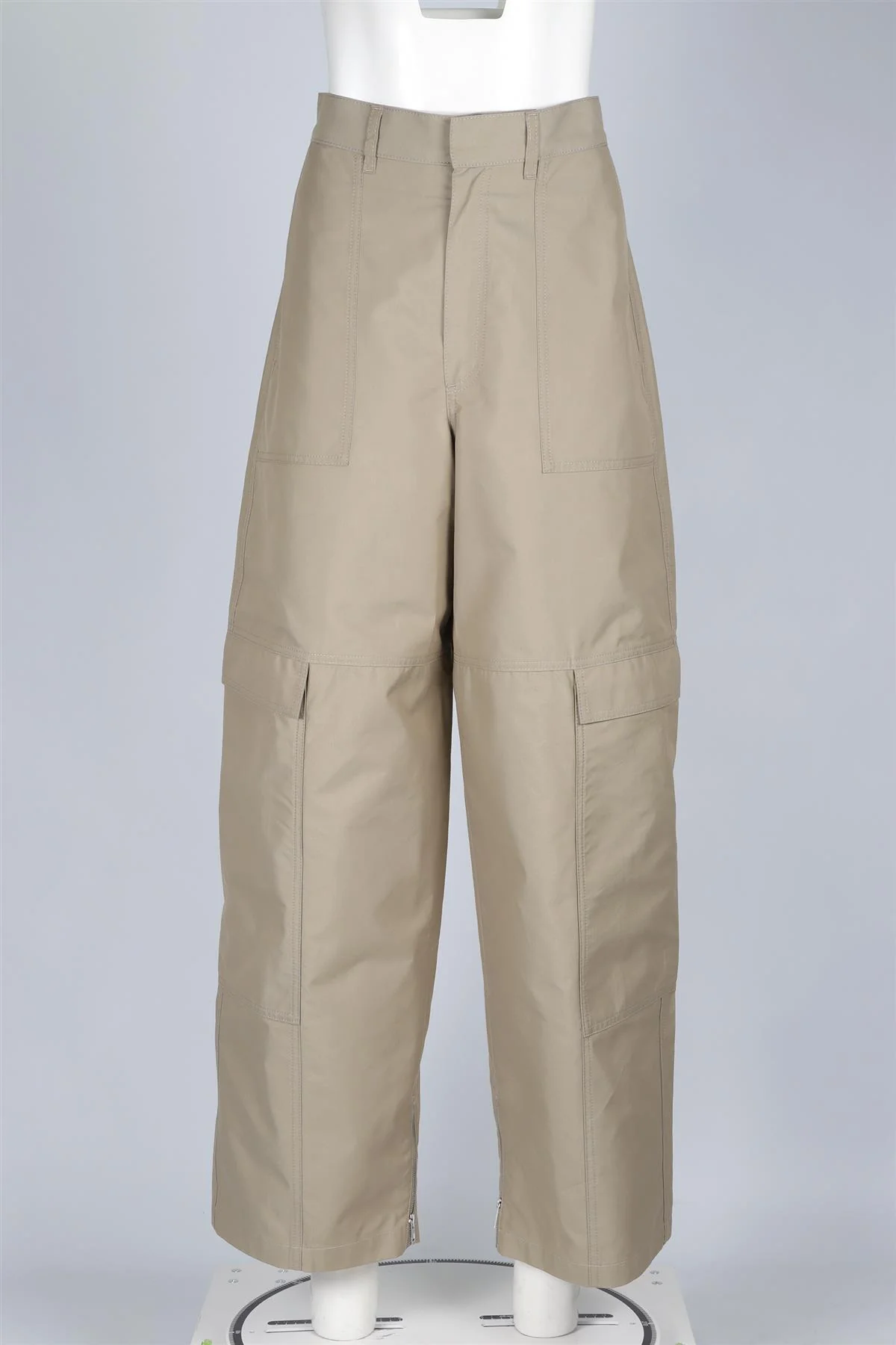 LOEWE GREEN COTTON CARGO PANTS FR 40 UK 12 - Image 2