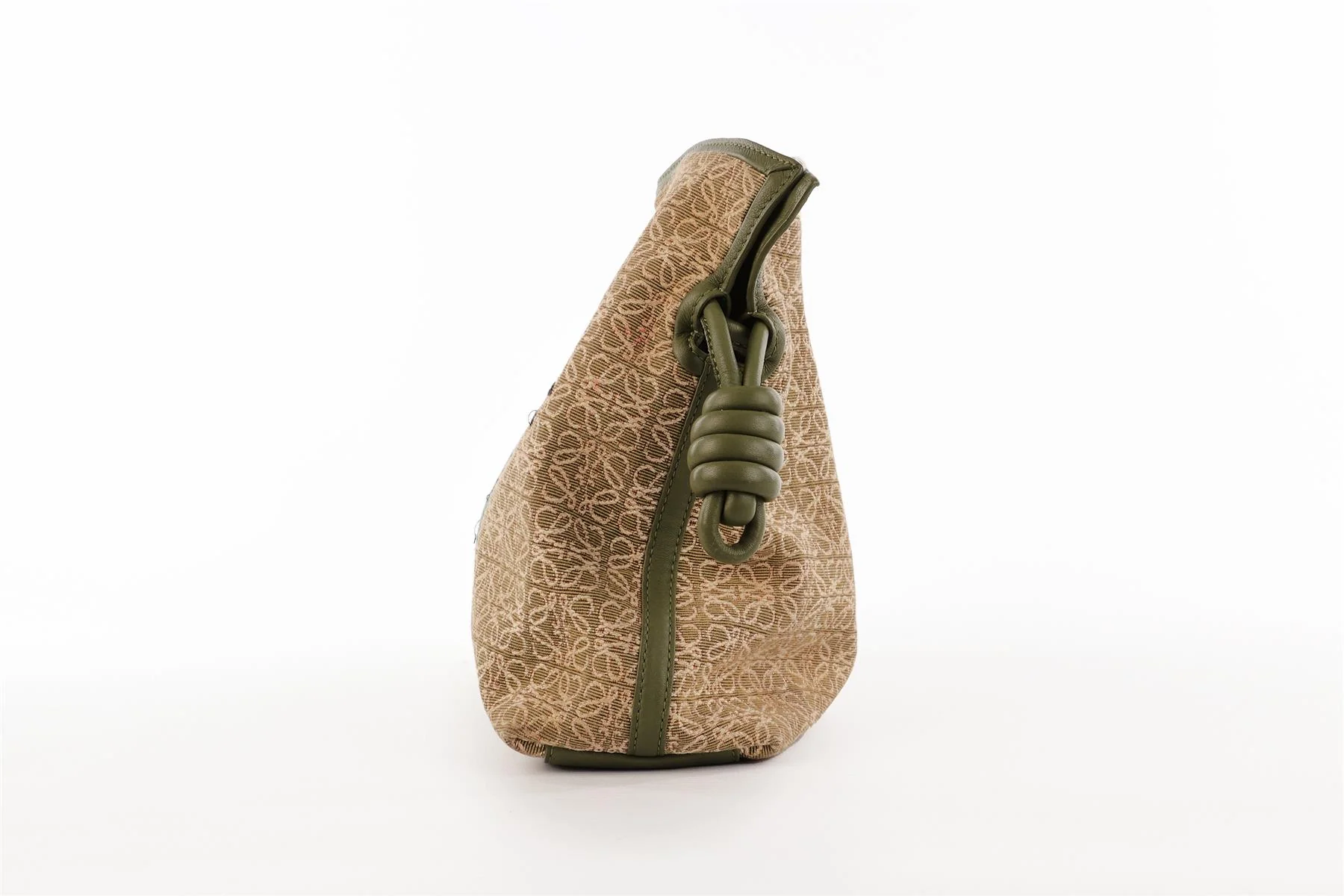 LOEWE GREEN FLAMENCO ANAGRAM FABRIC CLUTCH - Image 6