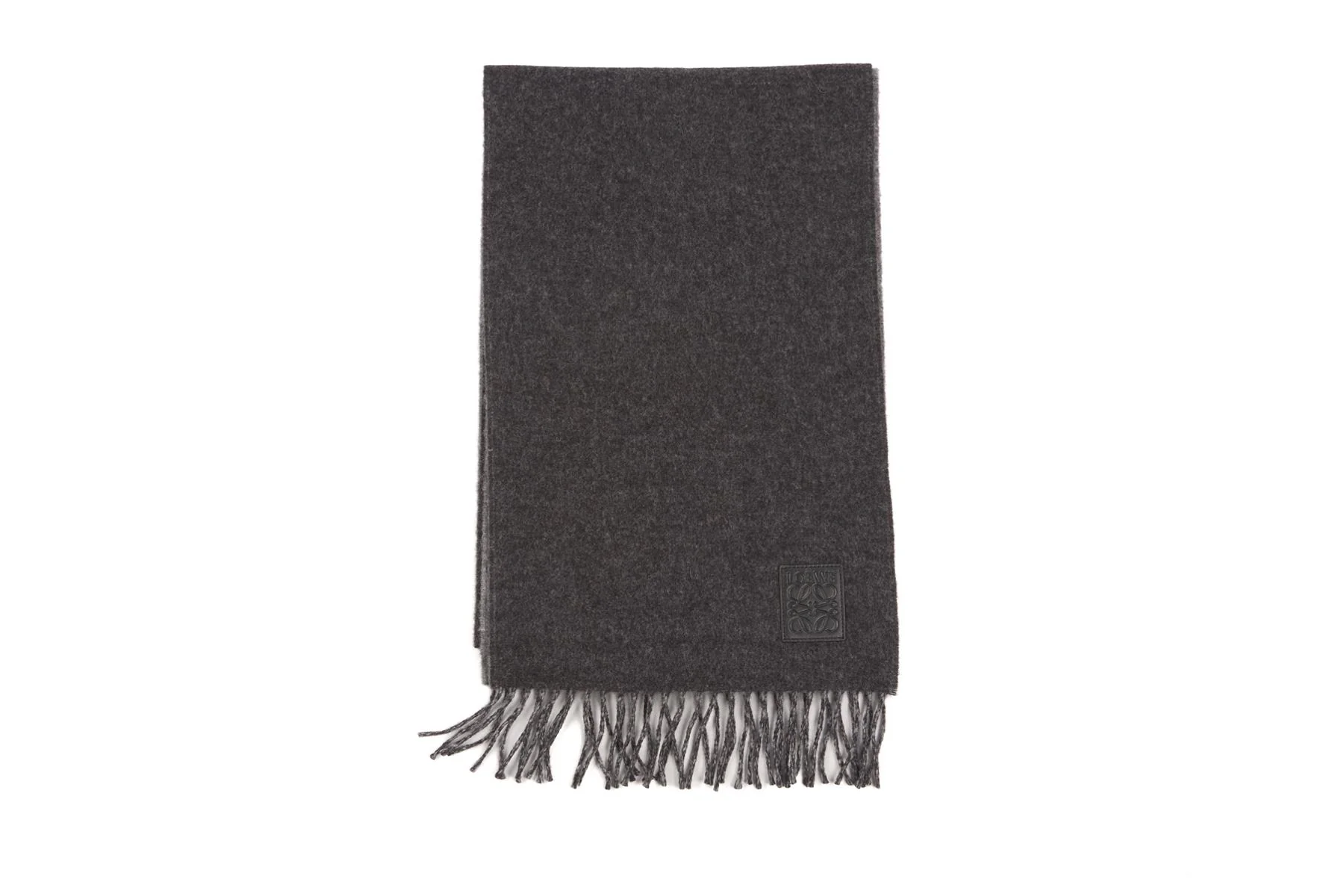 LOEWE GREY ANAGRAM WOOL SCARF - Image 3