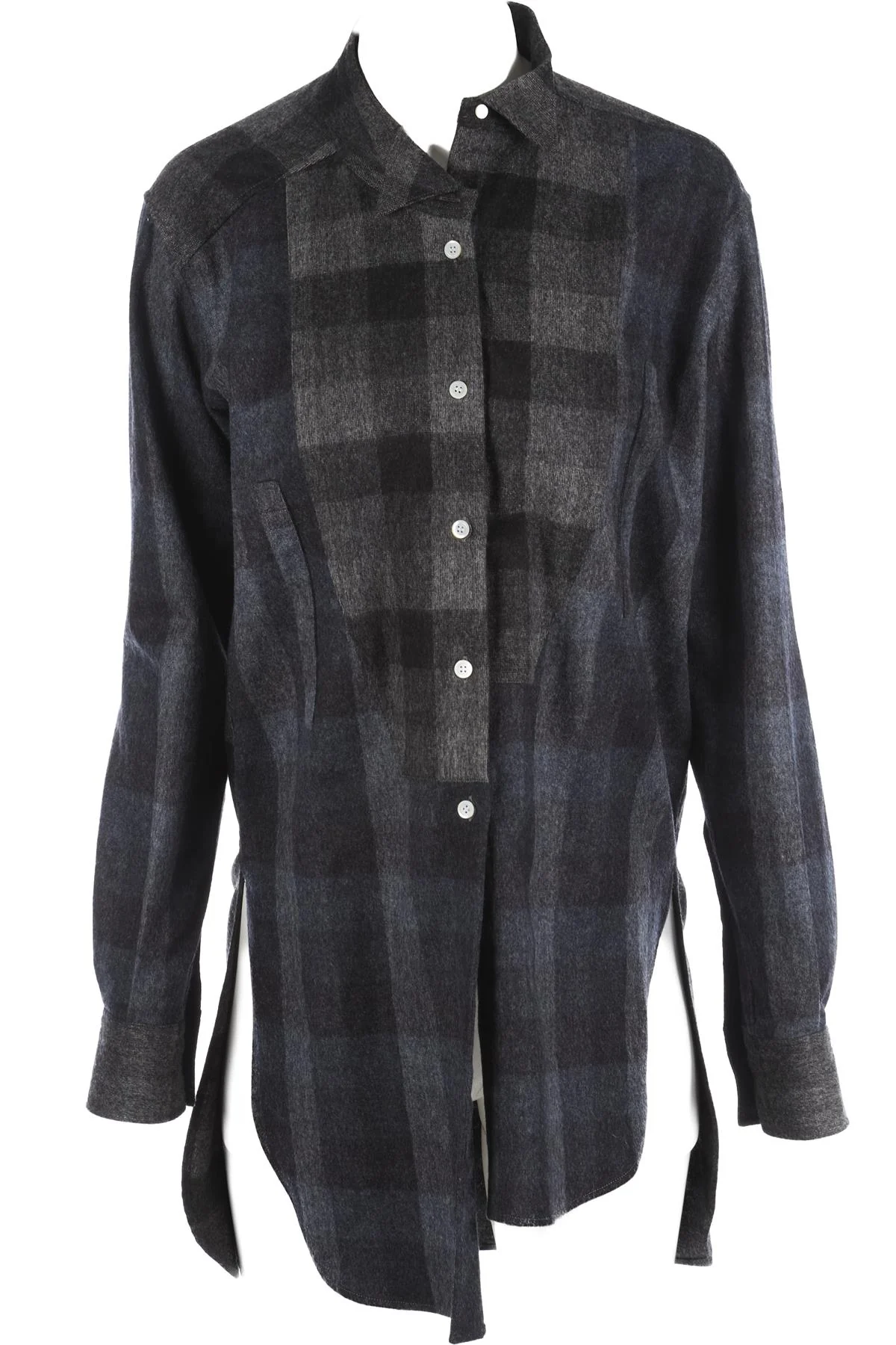 LOEWE GREY WOOL SHIRT FR 36 UK 8