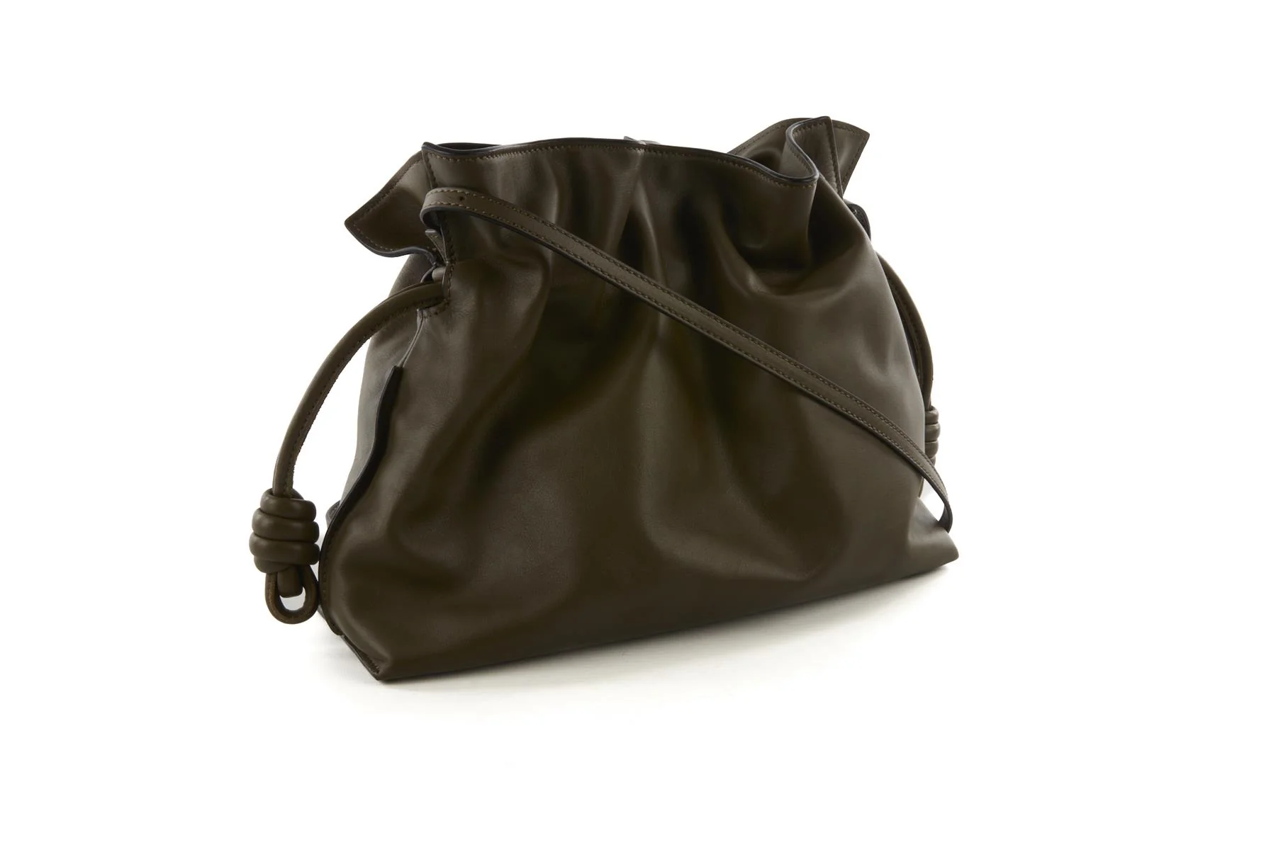 LOEWE KHAKI FLAMENCO MEDIUM LEATHER CLUTCH - Image 4