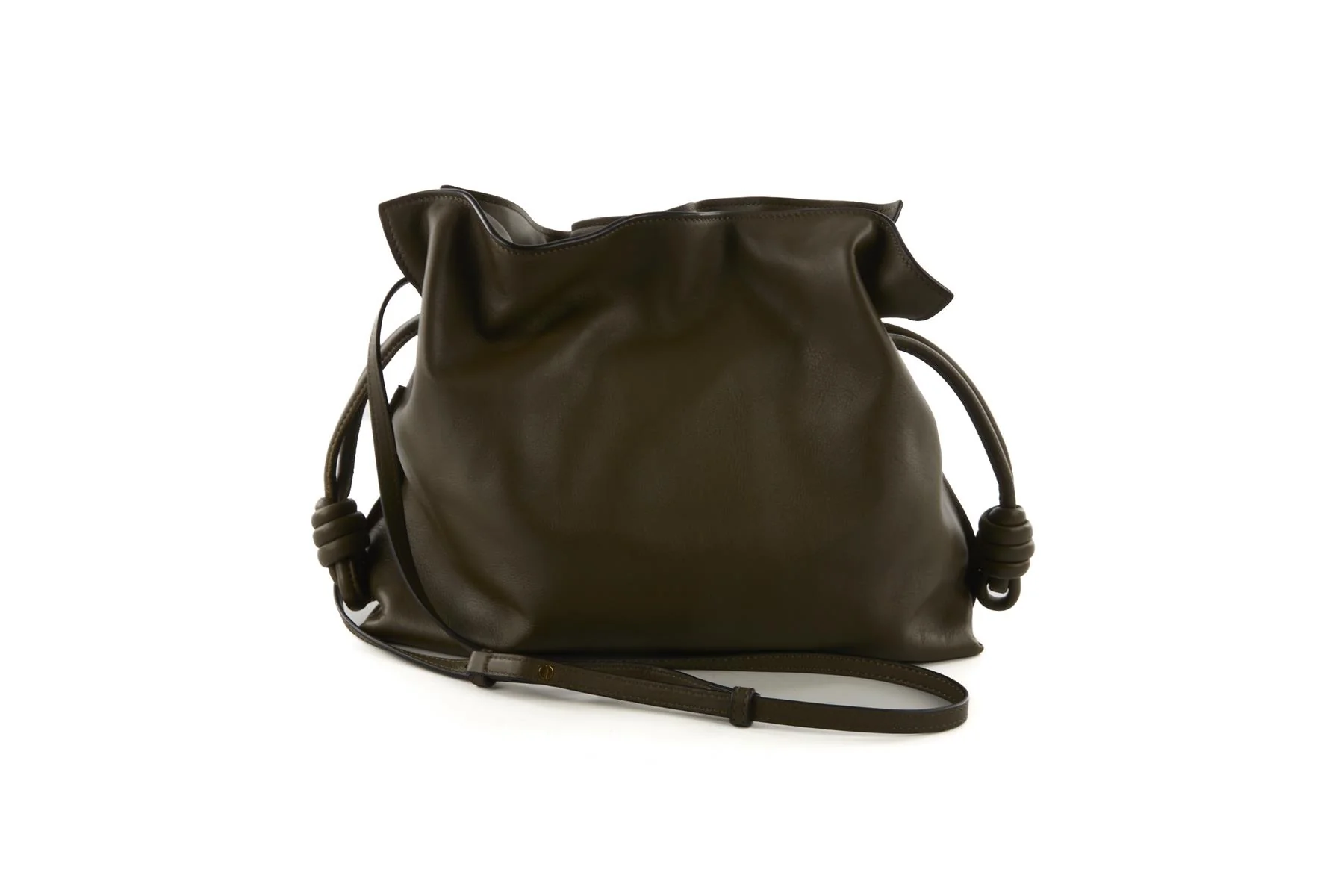 LOEWE KHAKI FLAMENCO MEDIUM LEATHER CLUTCH - Image 7