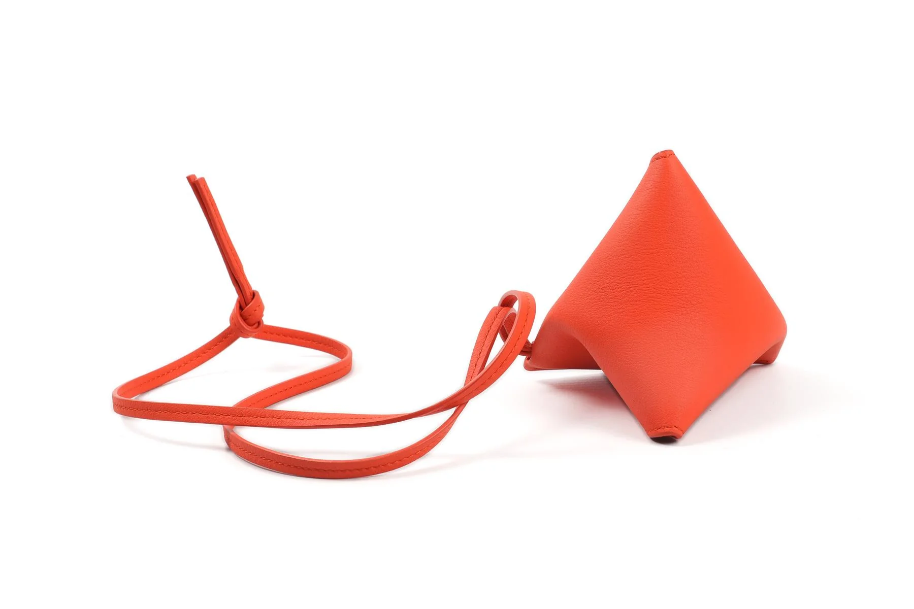 LOEWE ORANGE 2023 LEATHER NECK POUCH - Image 4
