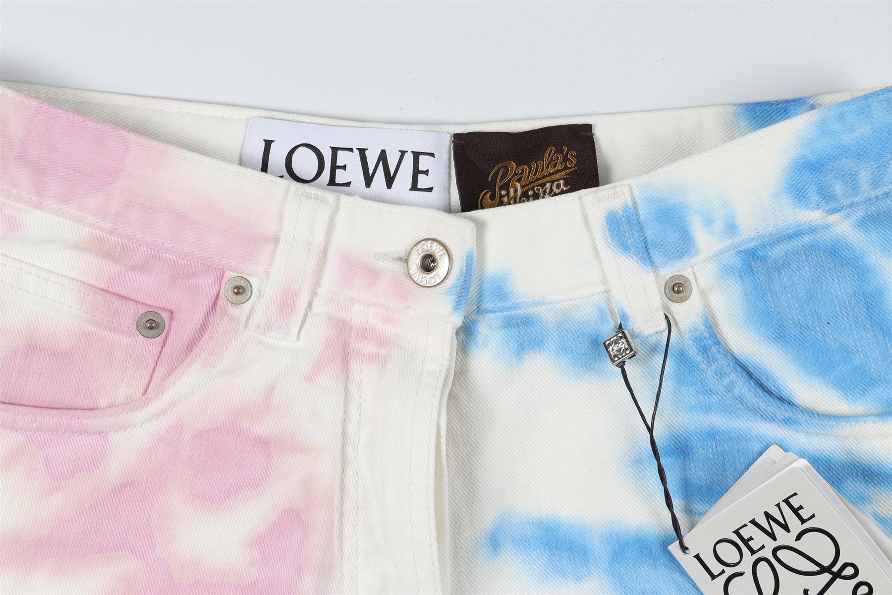 LOEWE + PAULA'S IBIZA MULTI HIGH RISE DENIM SHORTS FR 36 UK 8 - Image 3