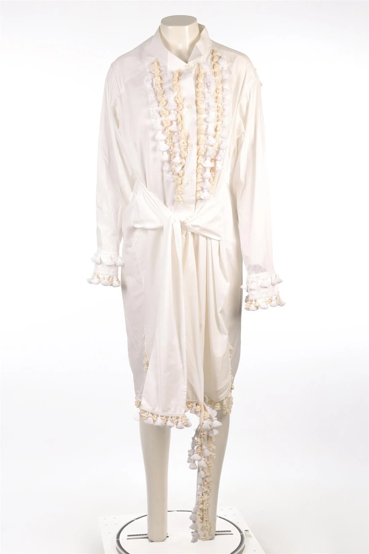 LOEWE WHITE COTTON MAXI DRESS FR 38 UK 10 - Image 2