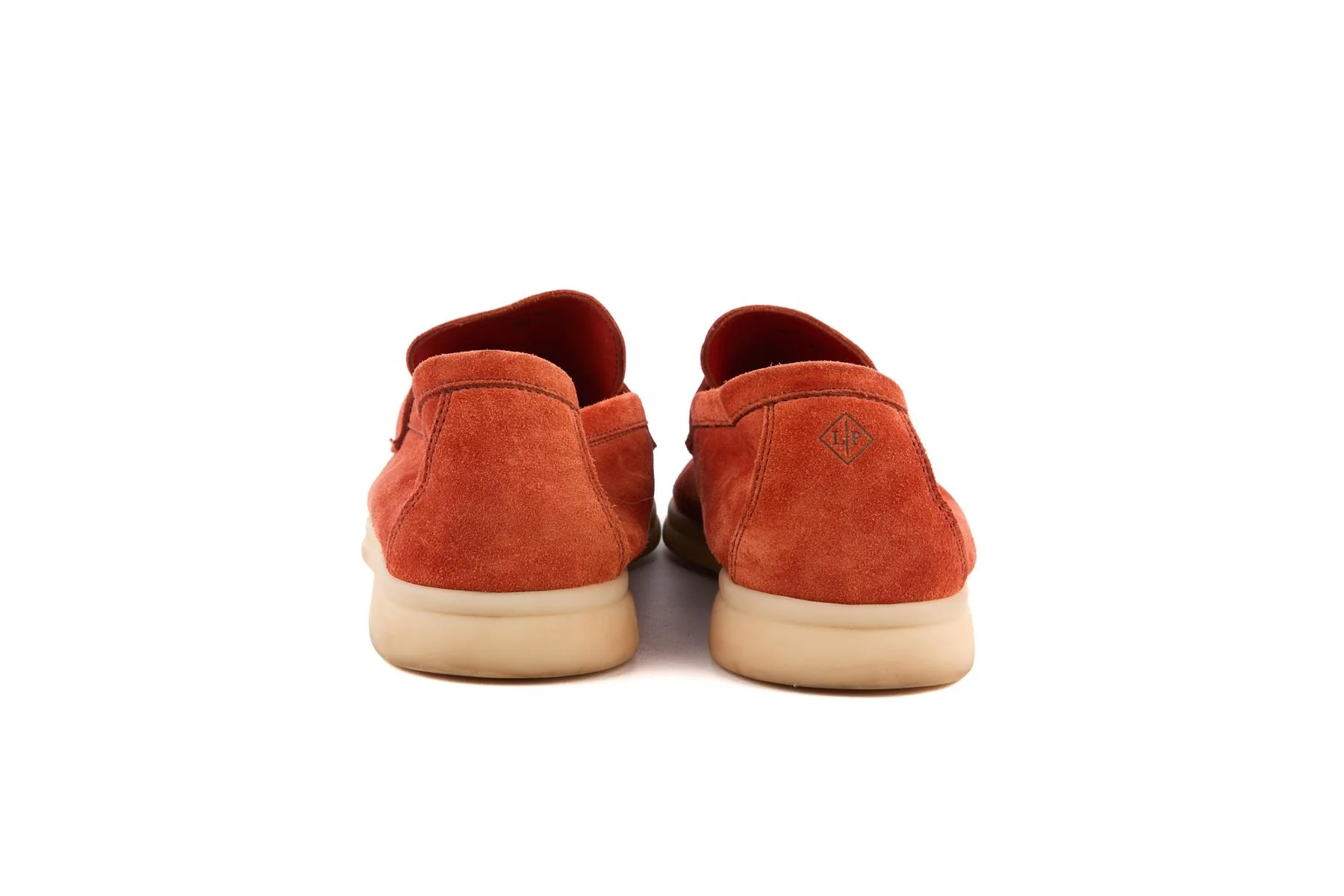 LORA PIANA ORANGE SUMMER CHARMS WALK SUEDE LOAFERS EU 40 UK 7 US 10 - Image 5