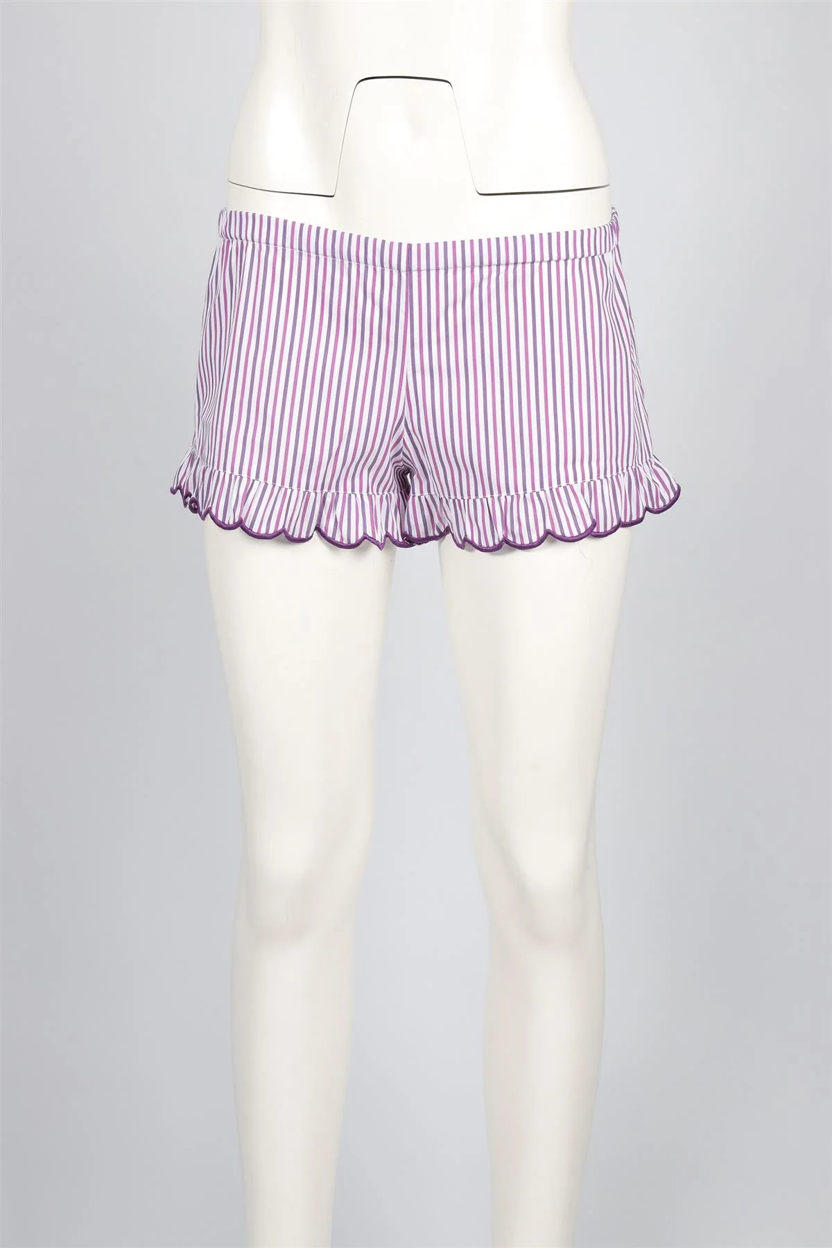 LORETTA CAPONI PURPLE COTTON SHORTS SMALL - Image 2