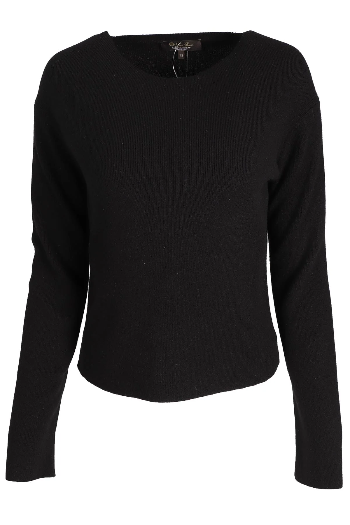 LORO PIANA BLACK CASHMERE SWEATER IT 42 UK 10 - Image 5