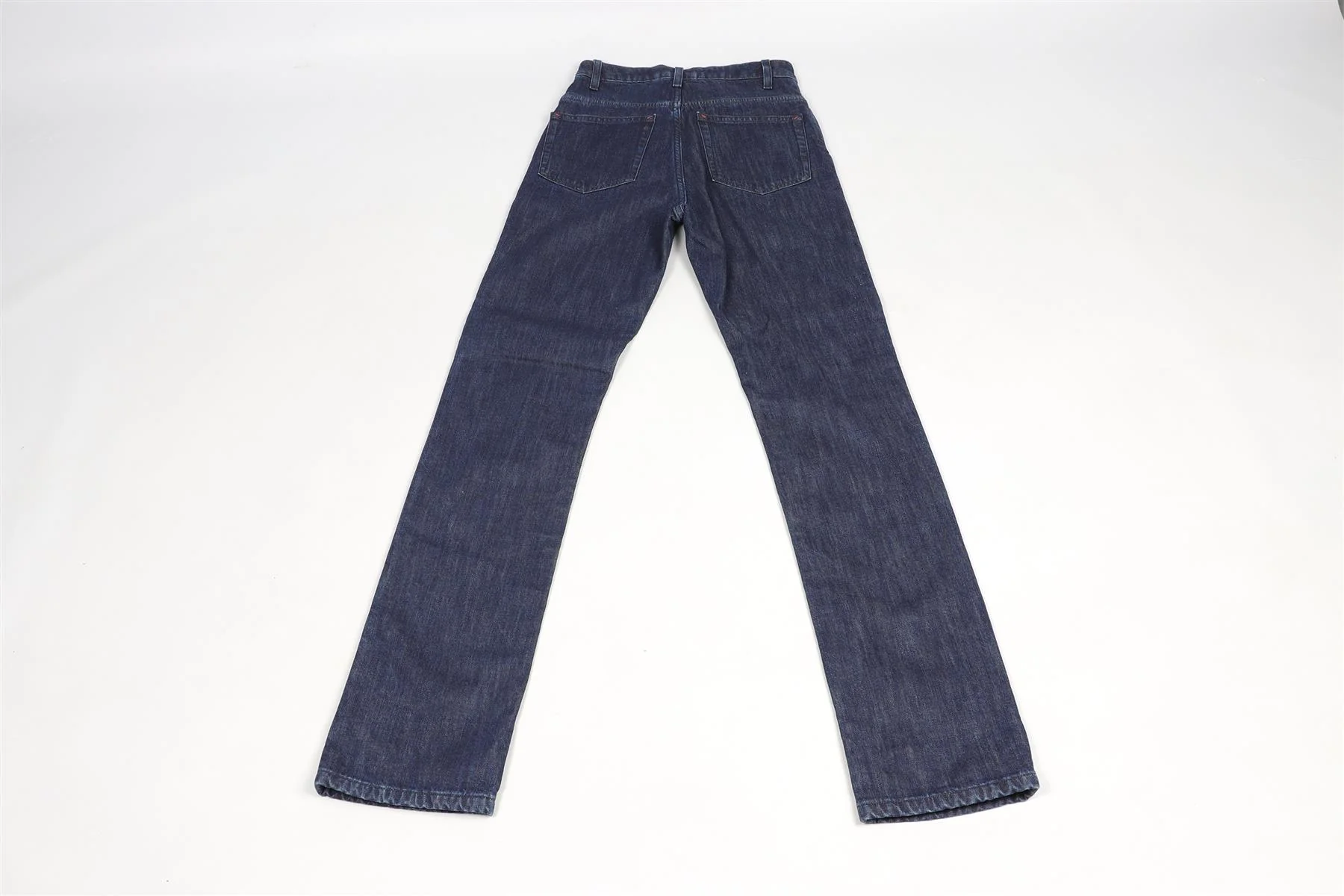 LORO PIANA BLUE HIGH RISE FLARED JEANS IT 36 UK 4 - Image 5