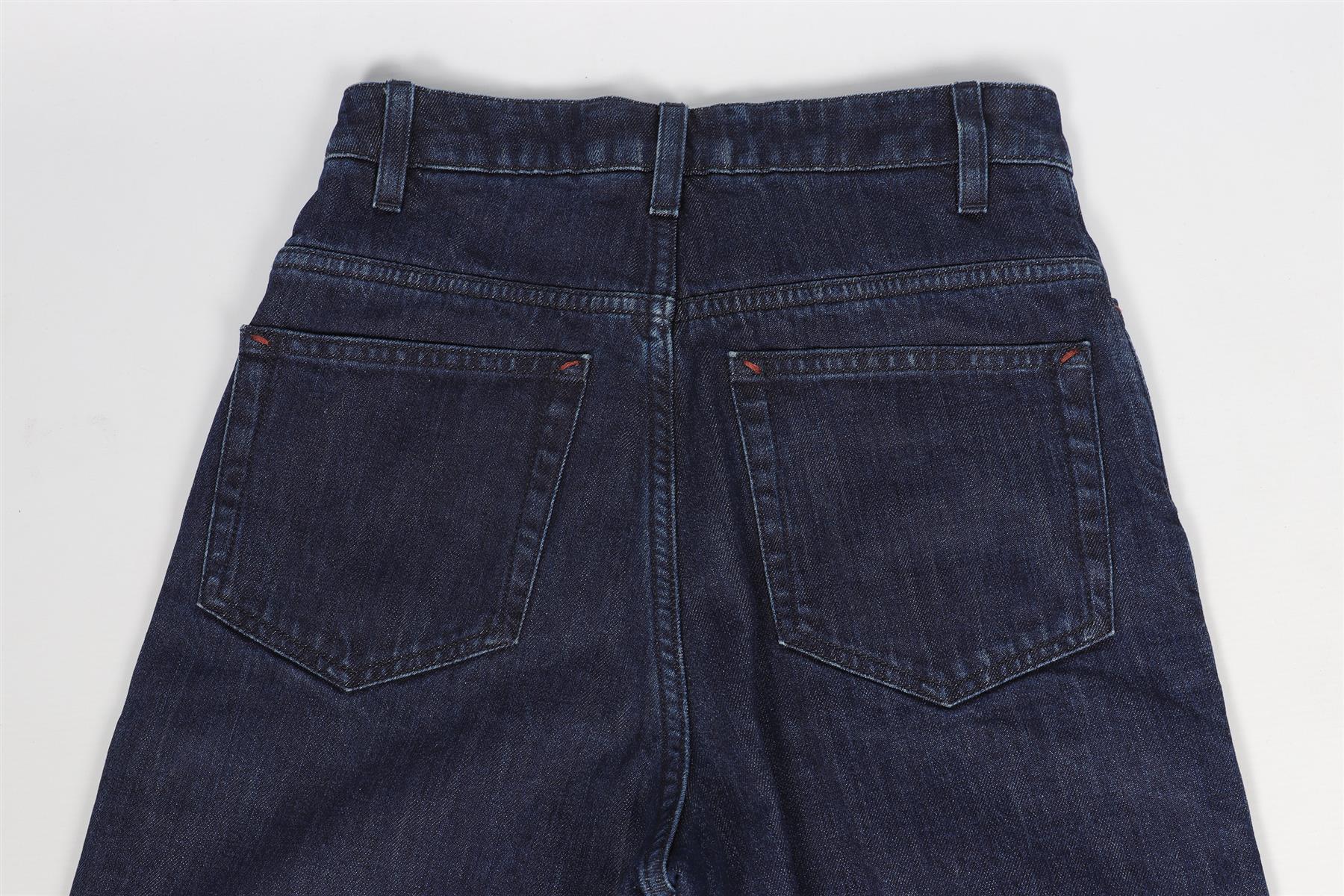 LORO PIANA BLUE HIGH RISE FLARED JEANS IT 36 UK 4 - Image 6