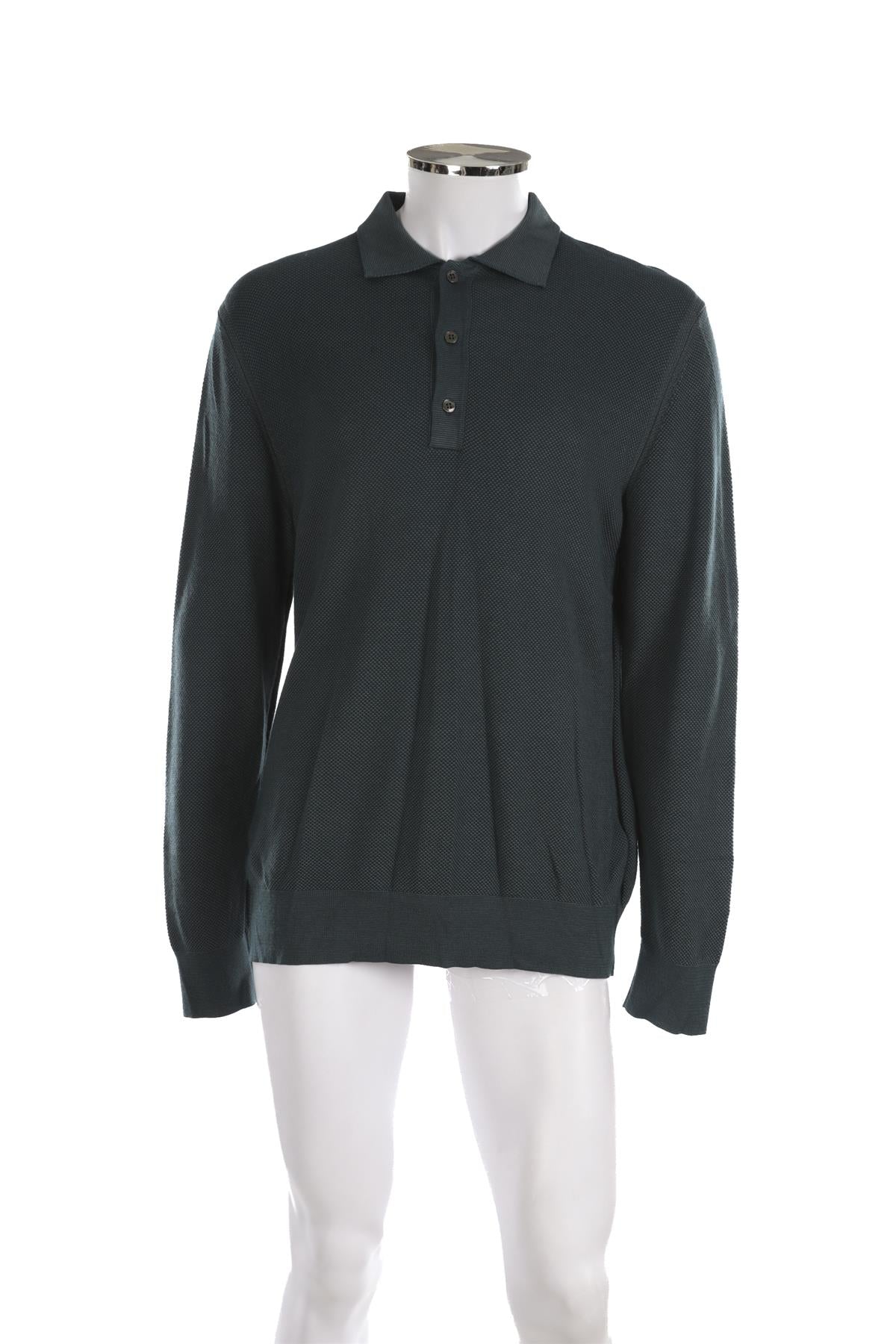 LORO PIANA BLUE MEN'S CASHMERE SWEATER IT 54 - Image 2