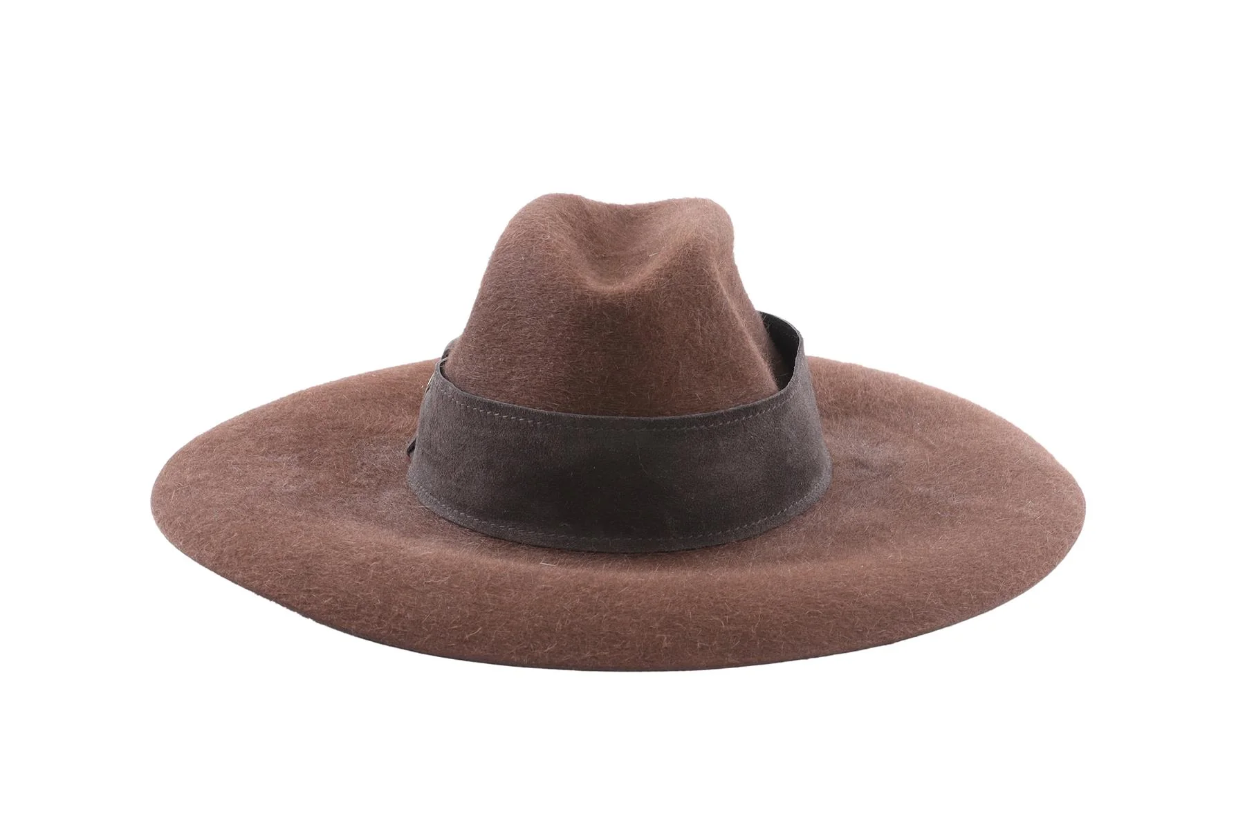 LORO PIANA BROWN CASHMERE FEDORA SMALL - Image 5