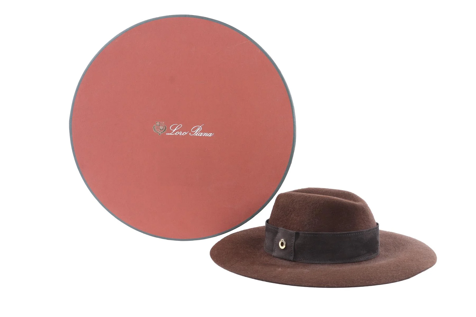 LORO PIANA BROWN CASHMERE FEDORA SMALL - Image 8