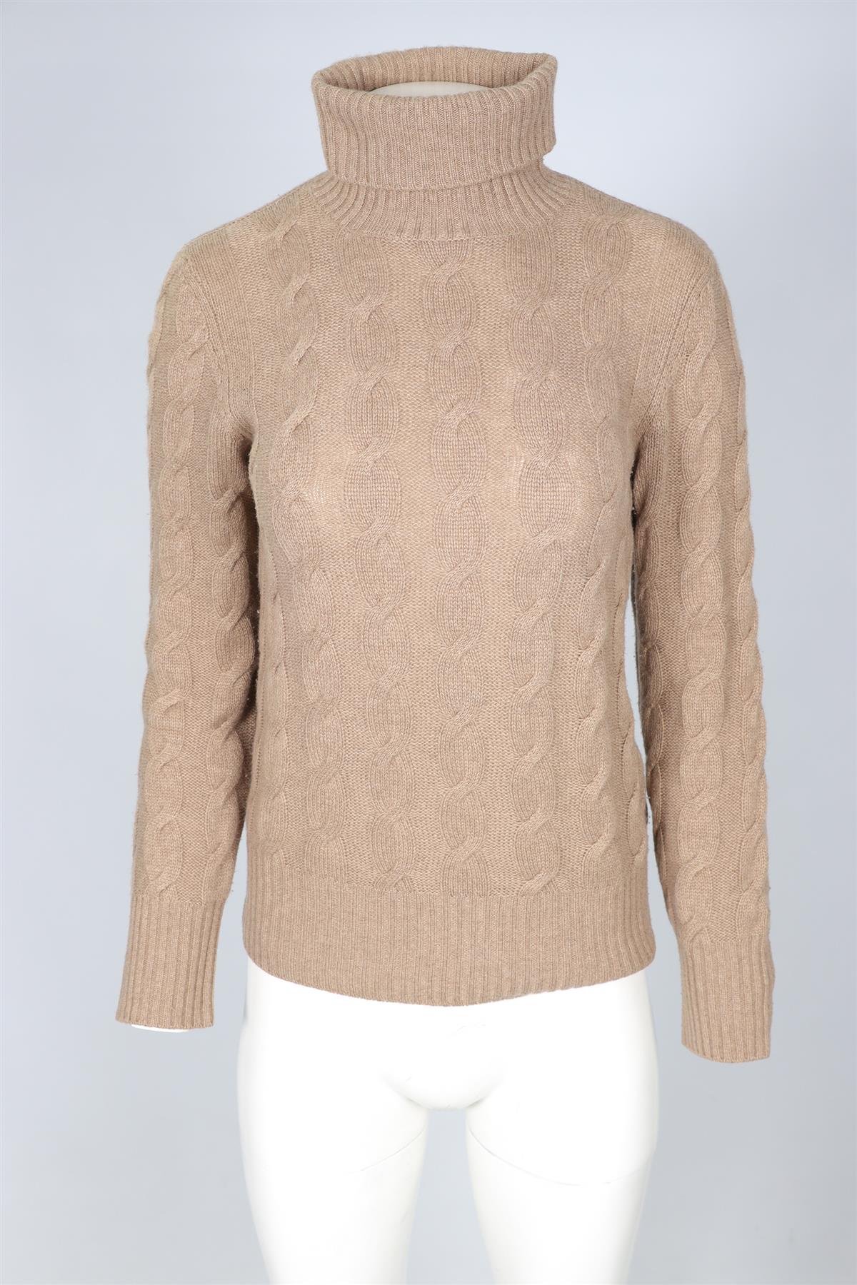 LORO PIANA BROWN CASHMERE SWEATER IT 40 UK 8 - Image 2