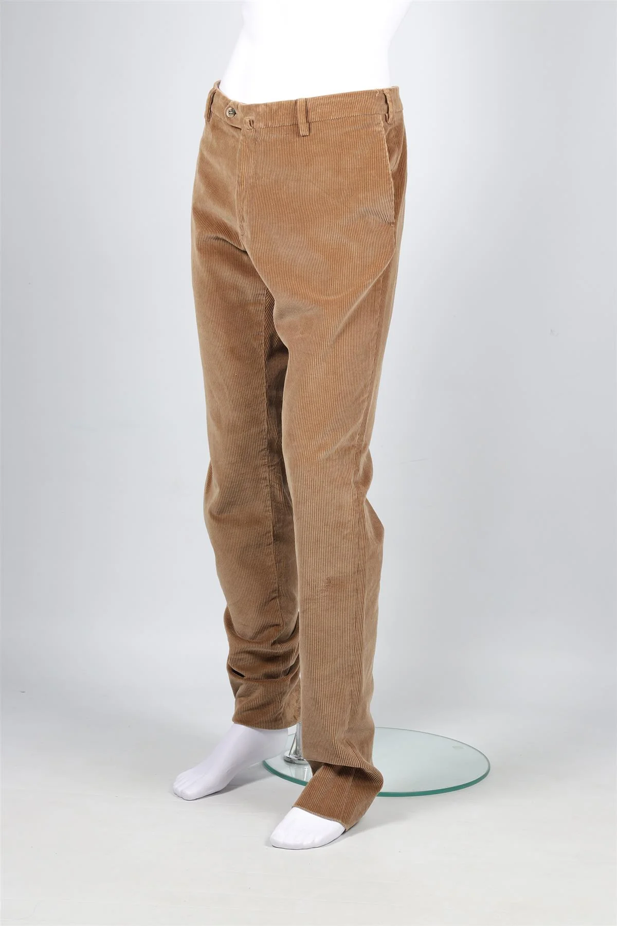 LORO PIANA BROWN MEN'S CORDUROY SLIM LEG PANTS IT 56 UK/US WAIST 40 - Image 3