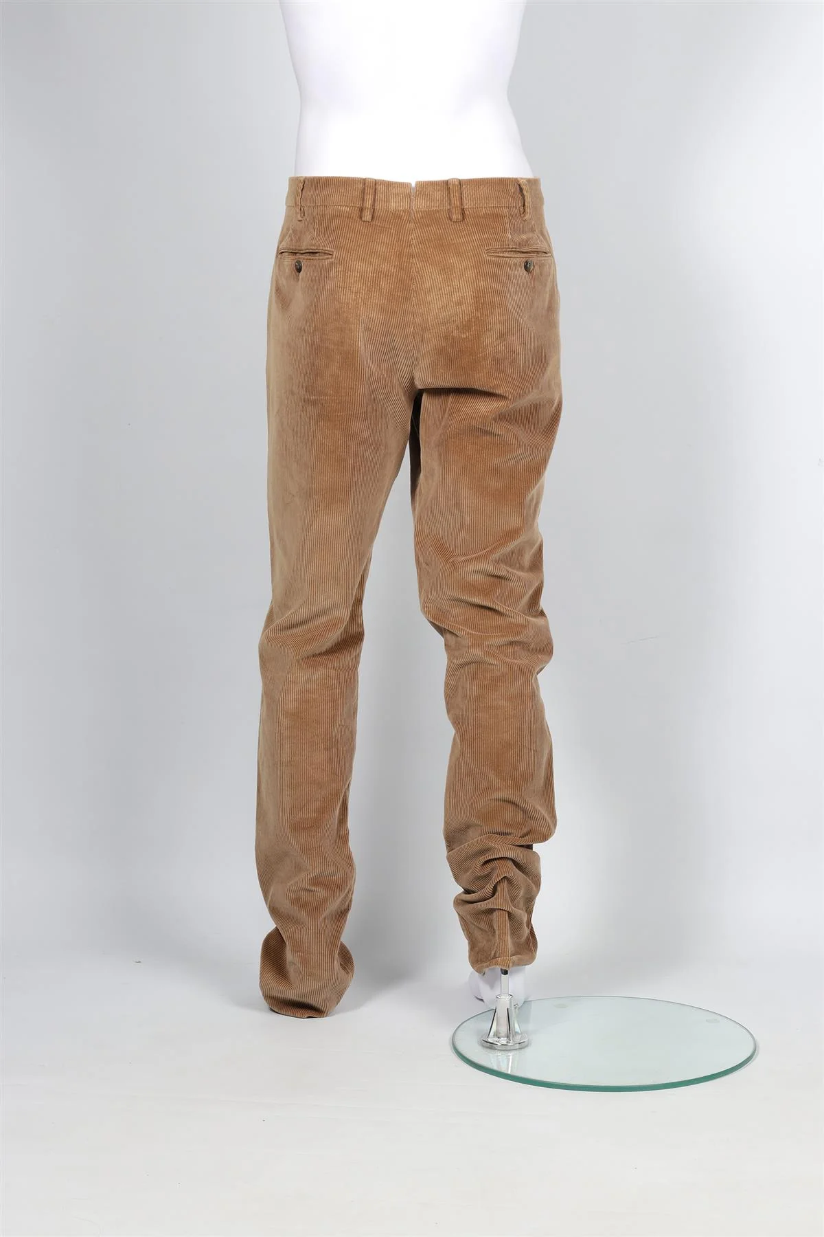 LORO PIANA BROWN MEN'S CORDUROY SLIM LEG PANTS IT 56 UK/US WAIST 40 - Image 4