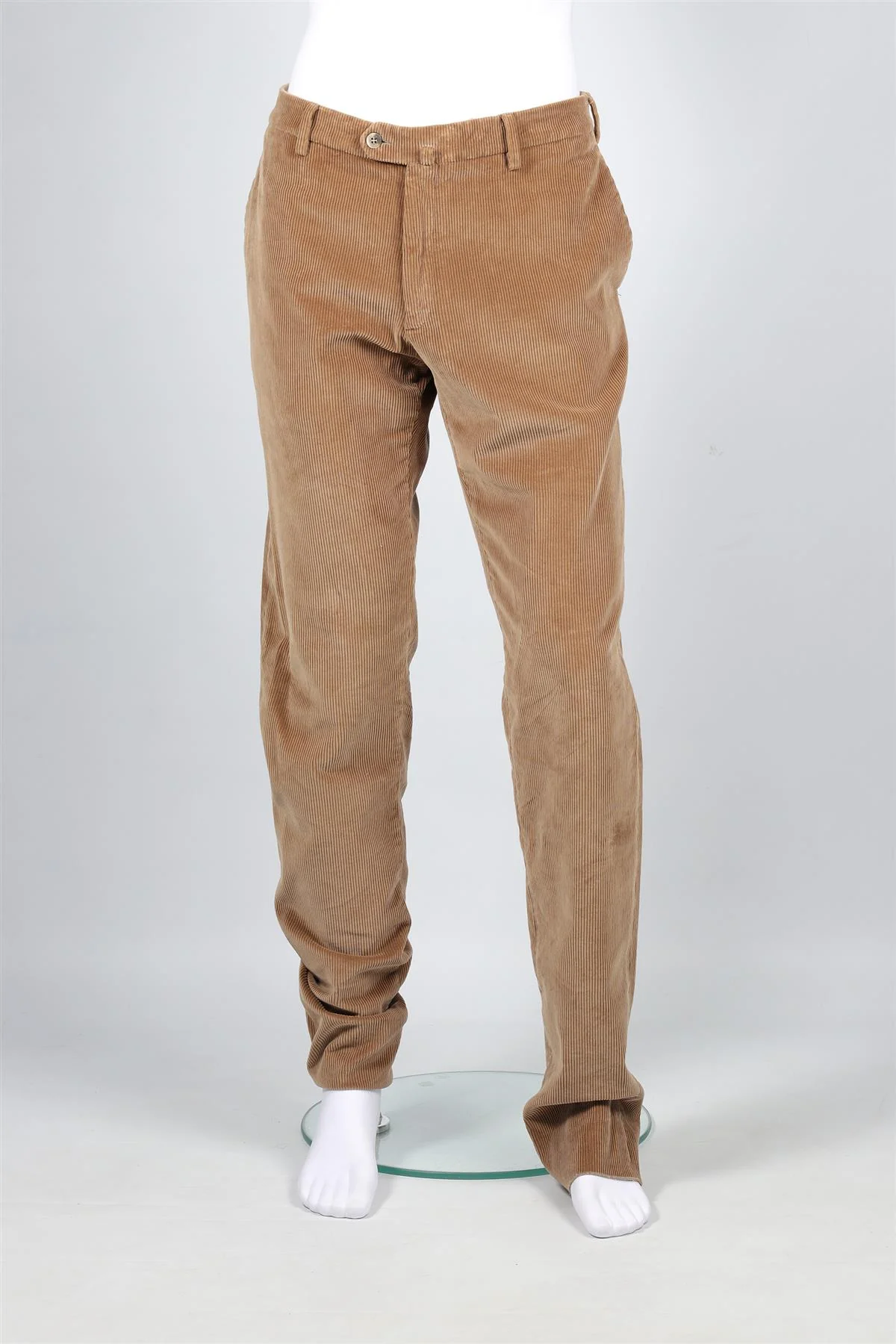 LORO PIANA BROWN MEN'S CORDUROY SLIM LEG PANTS IT 56 UK/US WAIST 40 - Image 6