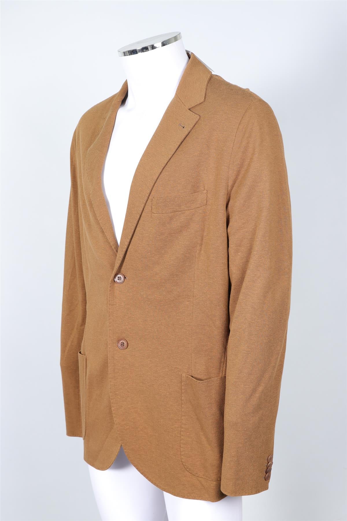 LORO PIANA BROWN MEN'S COTTON BLAZER IT 56 UK 46 - Image 3