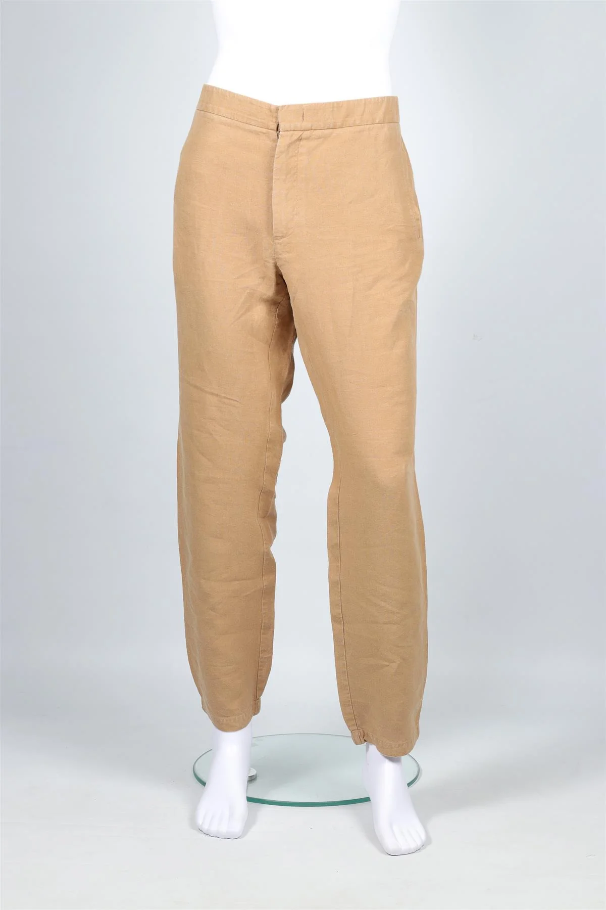 LORO PIANA BROWN MEN'S LINEN TAPERED PANTS IT 58 UK/US WAIST 42 - Image 6