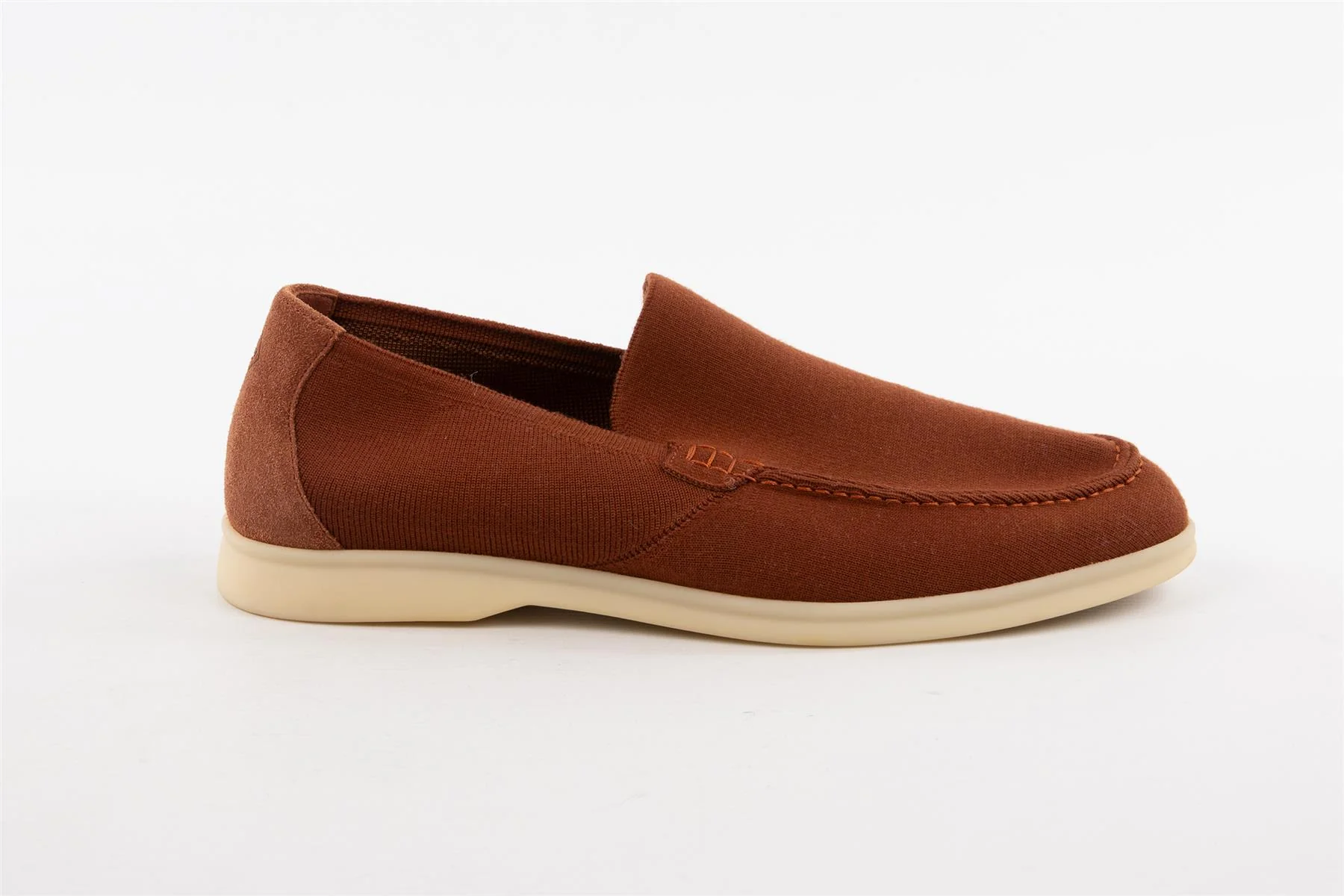 LORO PIANA BROWN MEN'S SUMMER WALK CASHMERE LOAFERS EU 41.5 UK 7.5 US 8.5 - Image 2