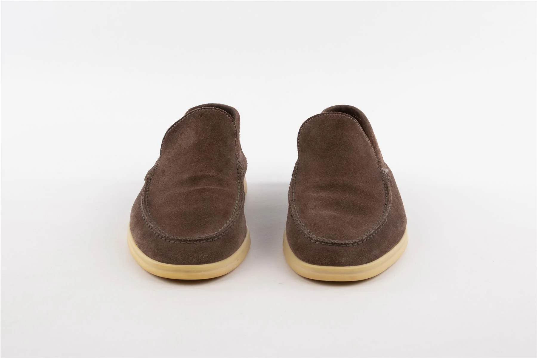 LORO PIANA BROWN MEN'S SUMMER WALK SUEDE LOAFERS EU 41.5 UK 7.5 US 8.5 - Image 3