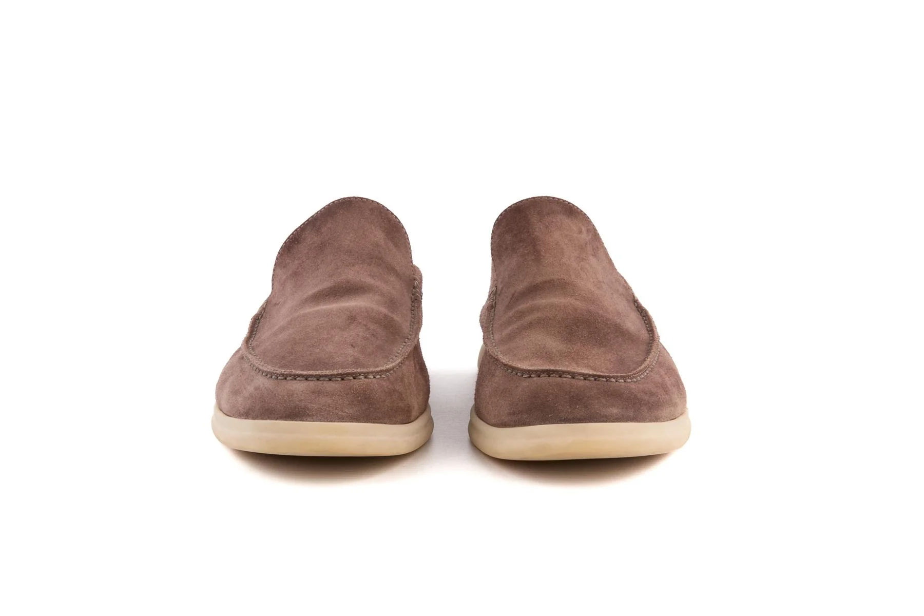 LORO PIANA BROWN MEN'S SUMMER WALK SUEDE LOAFERS EU 41.5 UK 7.5 US 8.5 - Image 3