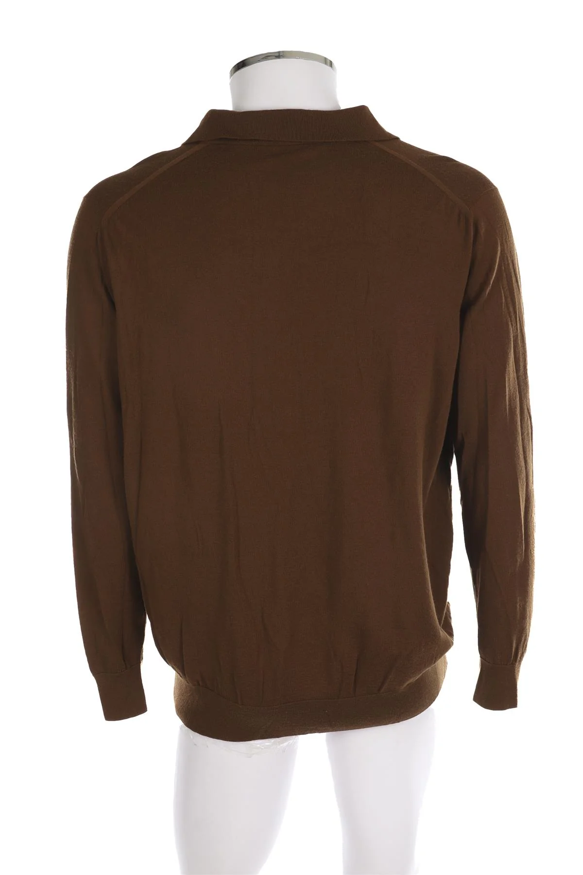 LORO PIANA BROWN MEN'S WOOL SWEATER IT 56 - Image 4