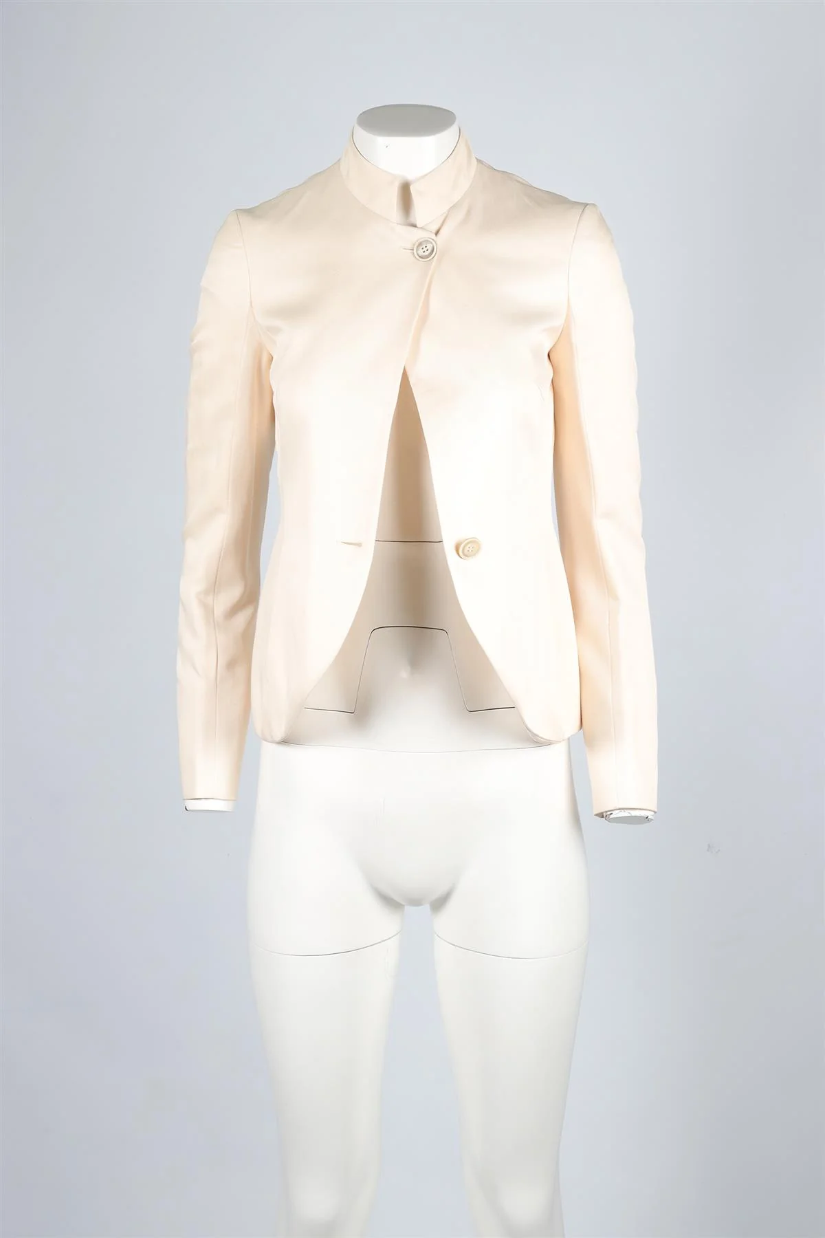 LORO PIANA CREAM SILK JACKET IT 38 UK 6 - Image 2