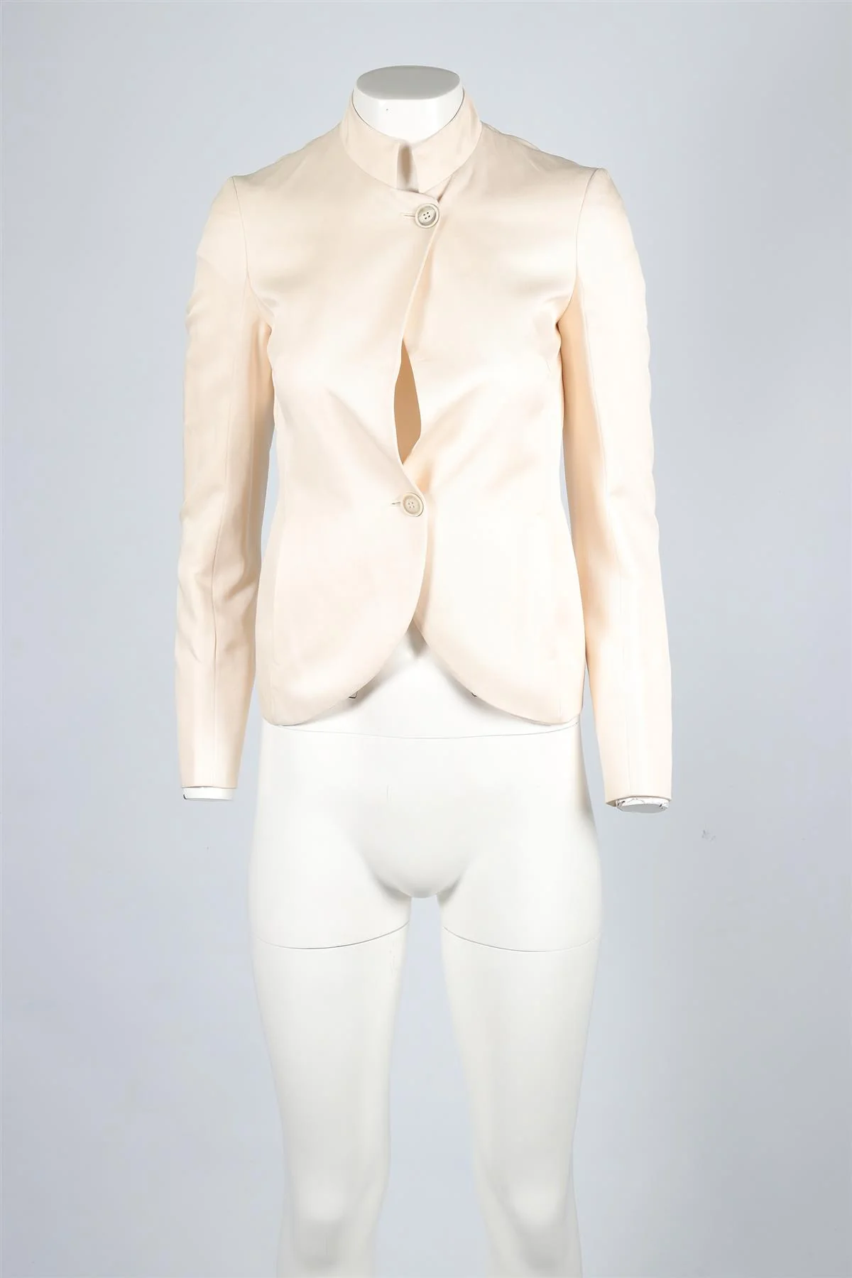 LORO PIANA CREAM SILK JACKET IT 38 UK 6 - Image 3