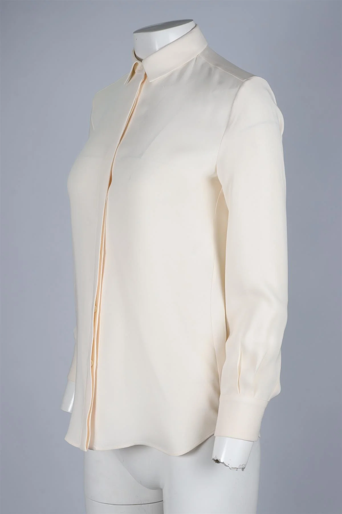 LORO PIANA CREAM SILK SHIRT IT 38 UK 6 - Image 3