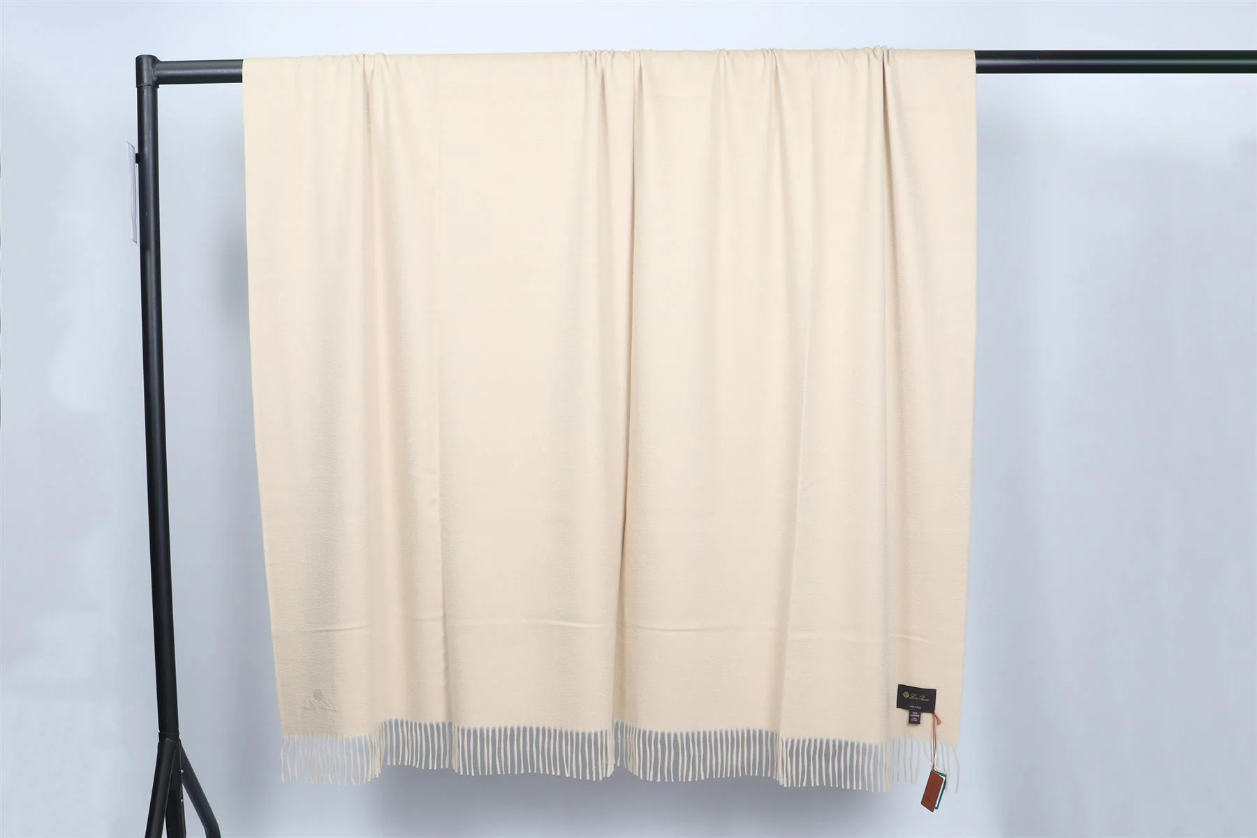 LORO PIANA CREAM UNITO CASHMERE BLANKET - Image 5