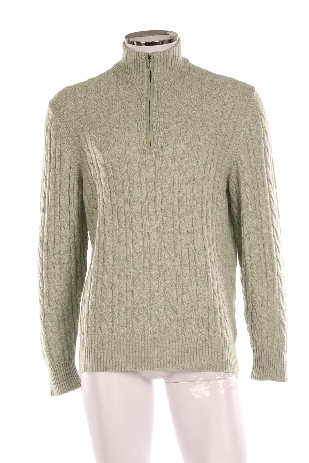 LORO PIANA GREEN MEN'S CASHMERE SWEATER IT 52 UK/US 42 - Image 2