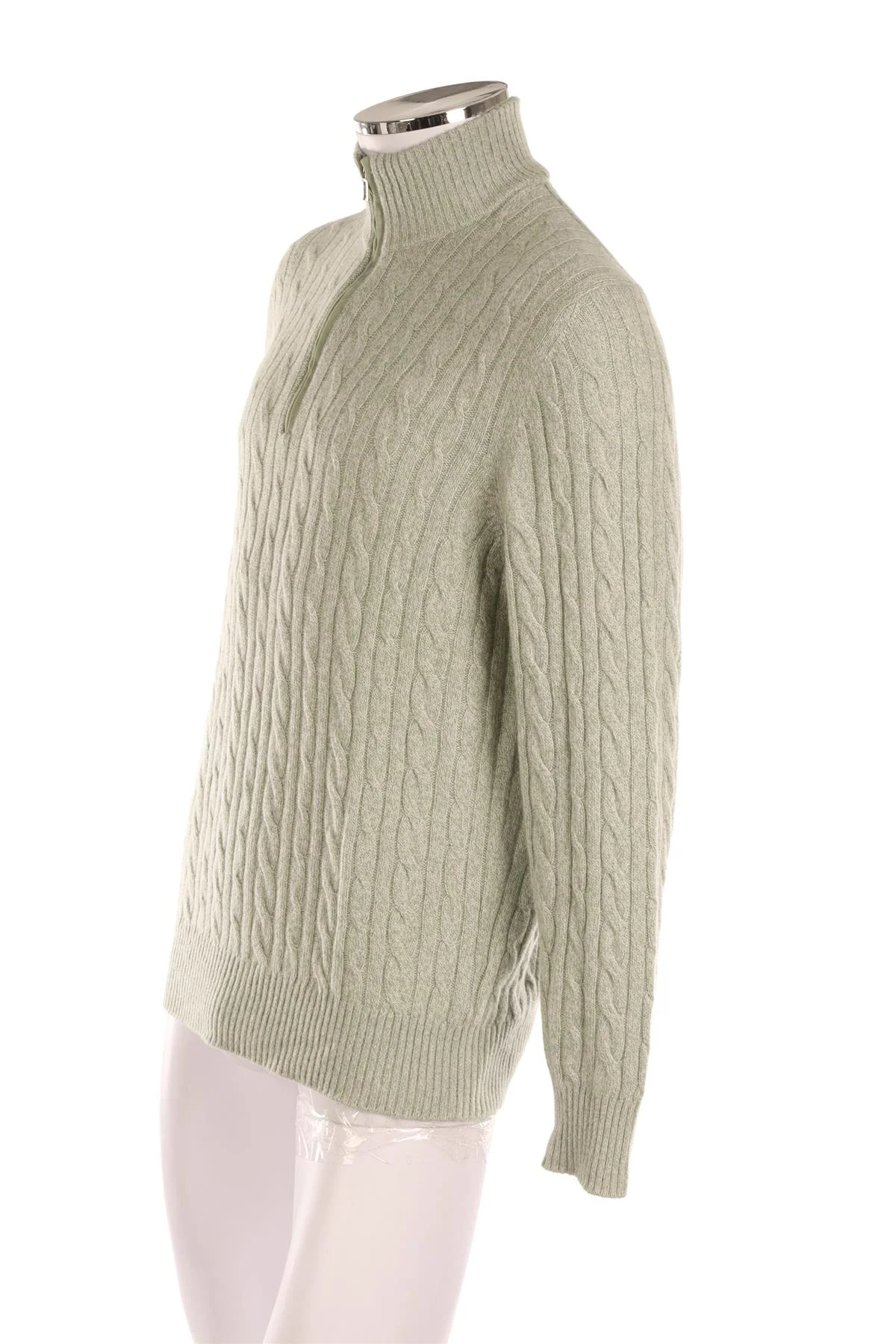 LORO PIANA GREEN MEN'S CASHMERE SWEATER IT 52 UK/US 42 - Image 3
