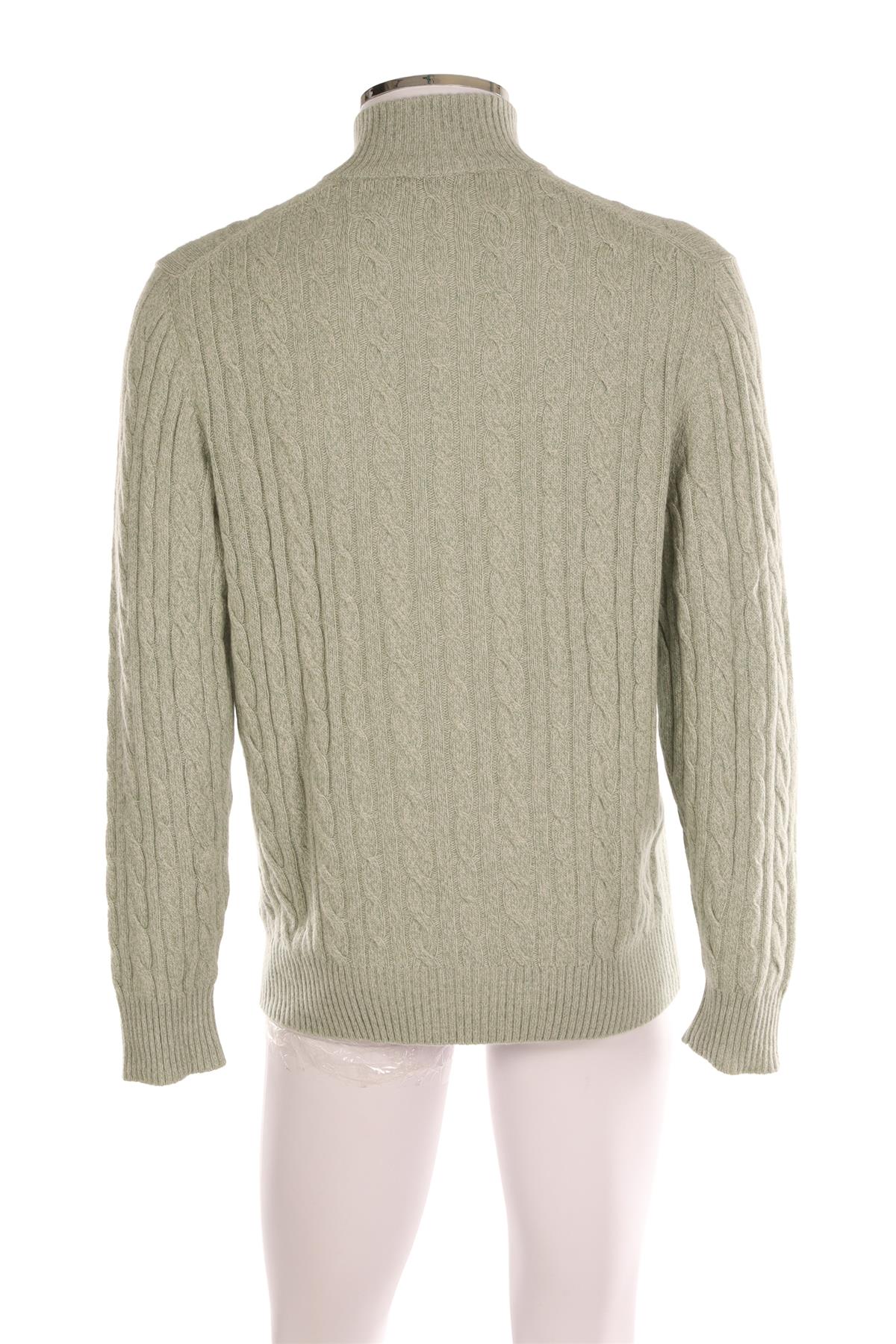 LORO PIANA GREEN MEN'S CASHMERE SWEATER IT 52 UK/US 42 - Image 4