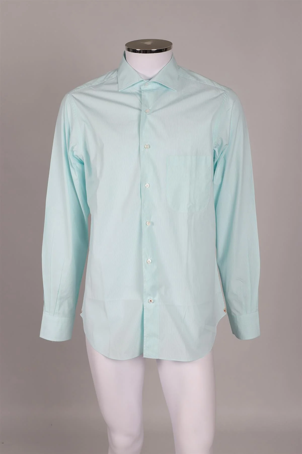 LORO PIANA GREEN MEN'S COTTON SHIRT LARGE - Image 2