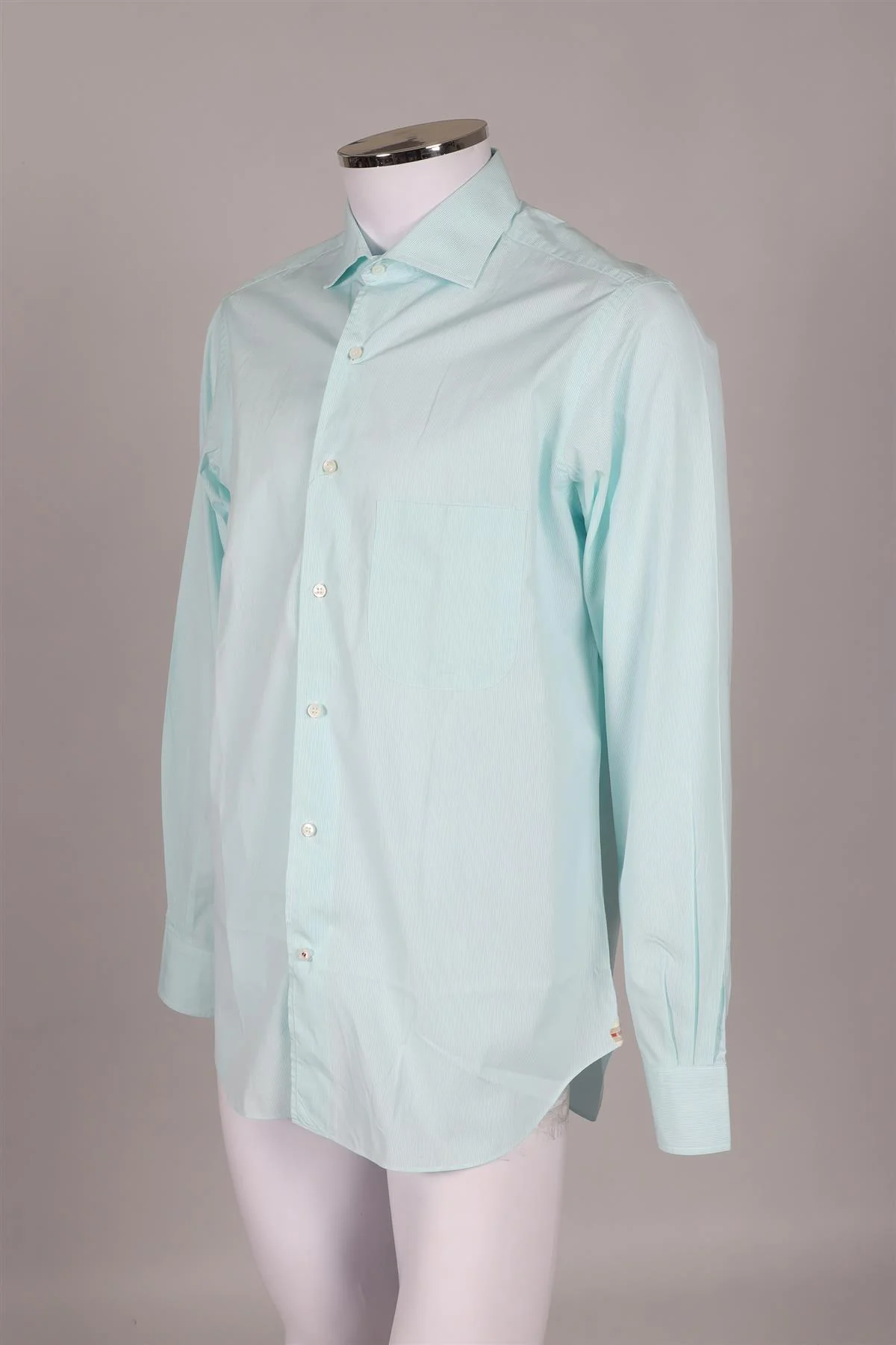 LORO PIANA GREEN MEN'S COTTON SHIRT LARGE - Image 3