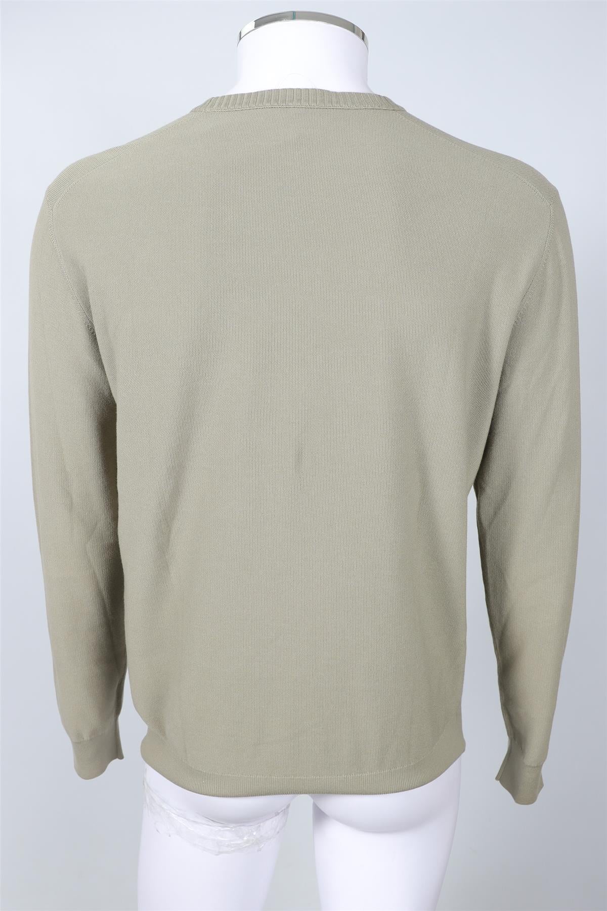 LORO PIANA GREEN MEN'S COTTON SWEATER IT 52 UK 42 - Image 4