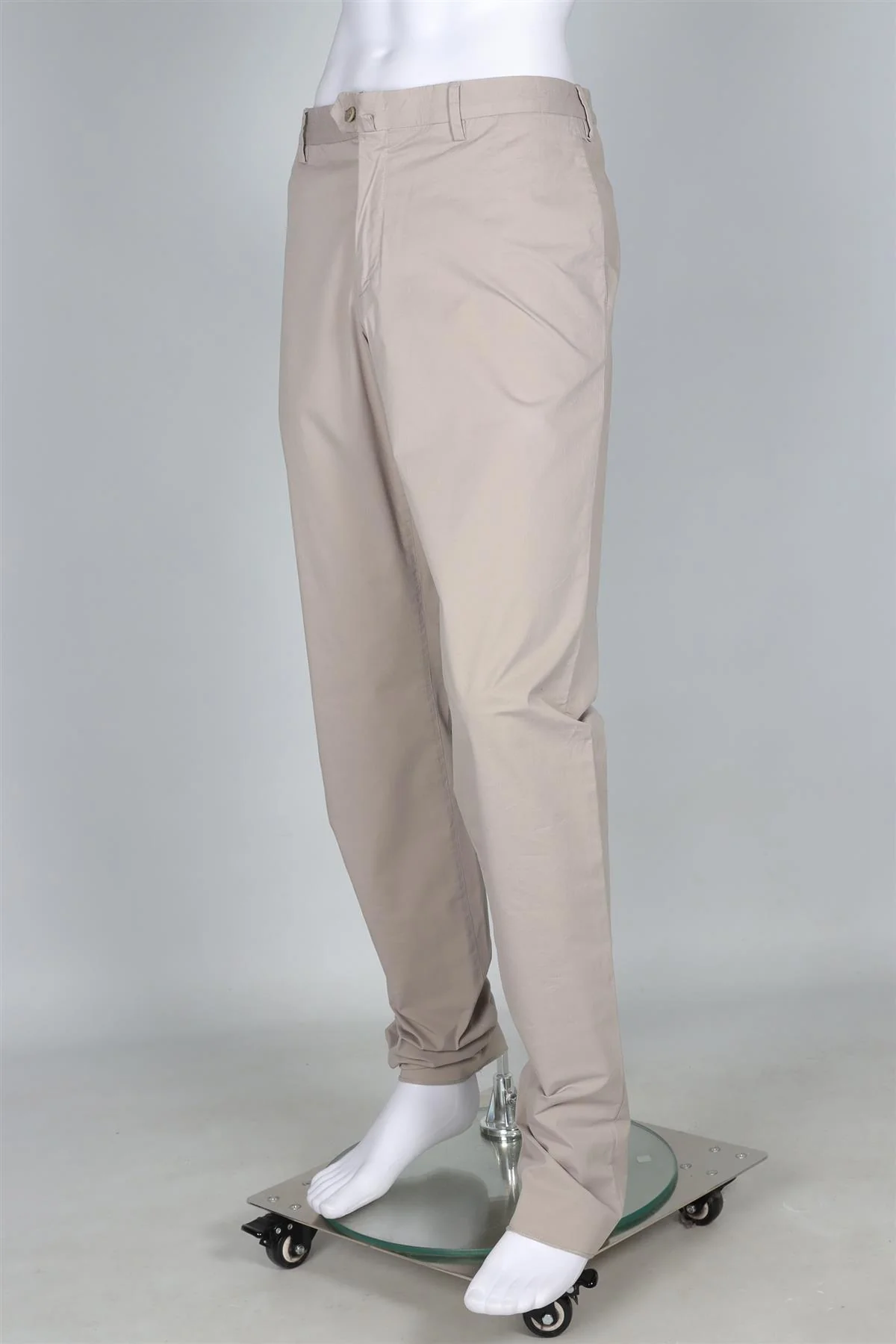 LORO PIANA GREY MEN'S COTTON STRAIGHT LEG TROUSERS IT 58 UK/US 40 - Image 3