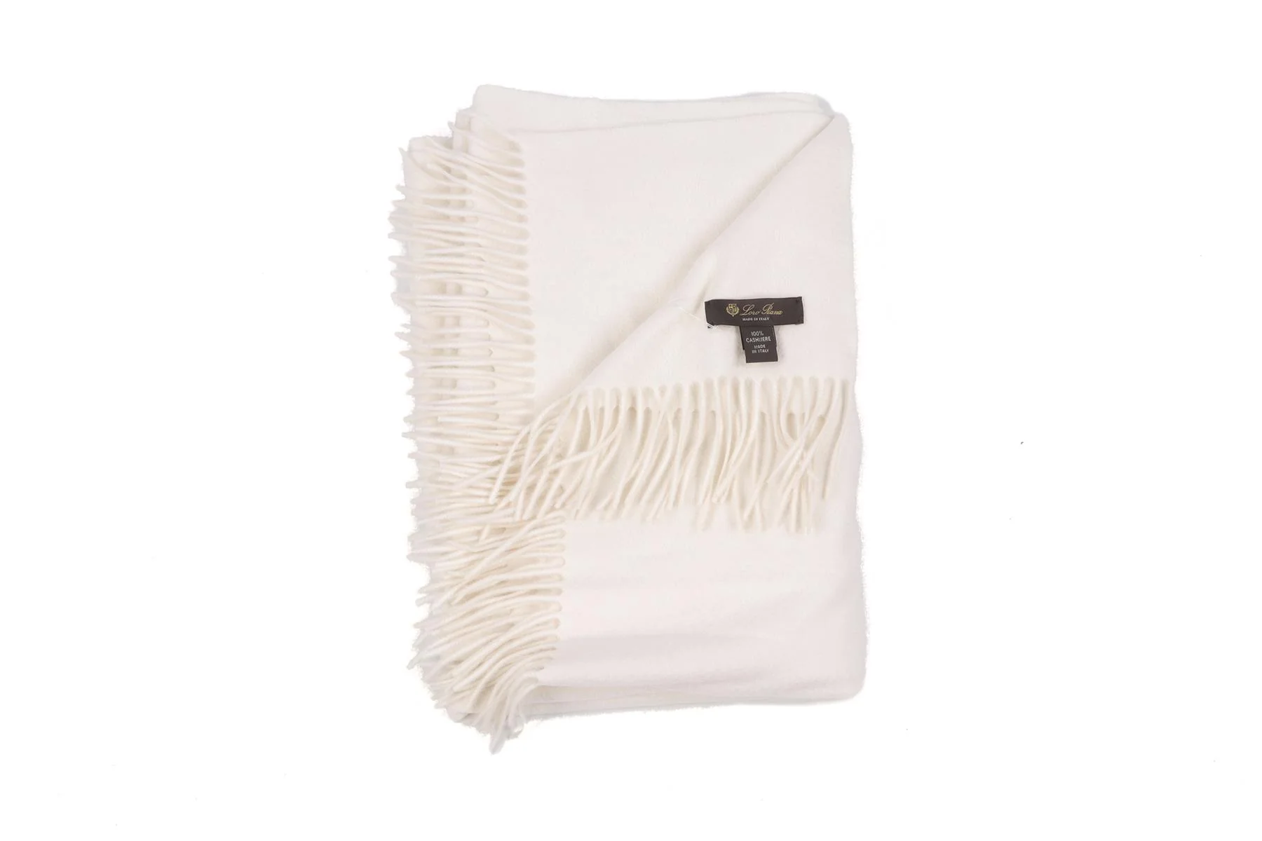 LORO PIANA IVORY CASHMERE SCARF - Image 4