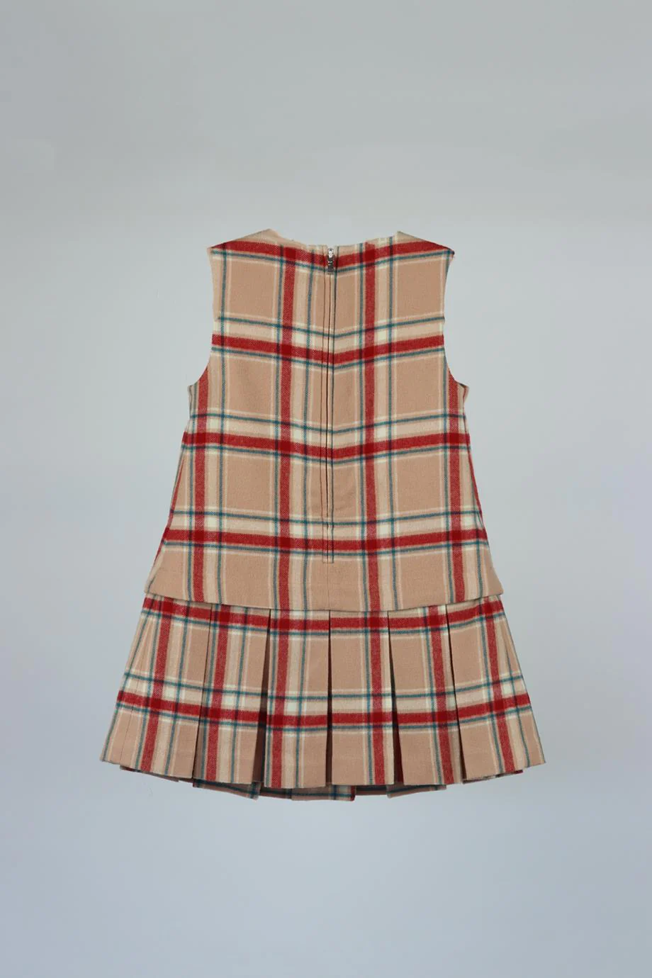 LORO PIANA KIDS GIRLS CHECKED WOOL DRESS 4 YEARS - Image 3