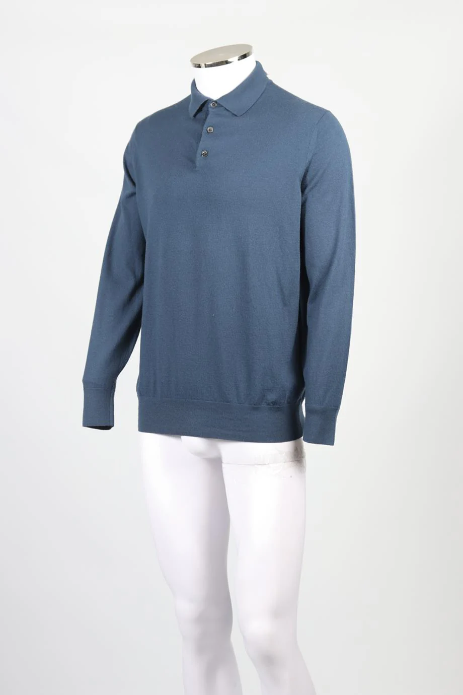 LORO PIANA MENS WOOL POLO SHIRT IT 56 FR 56 UK/US 46 - Image 3