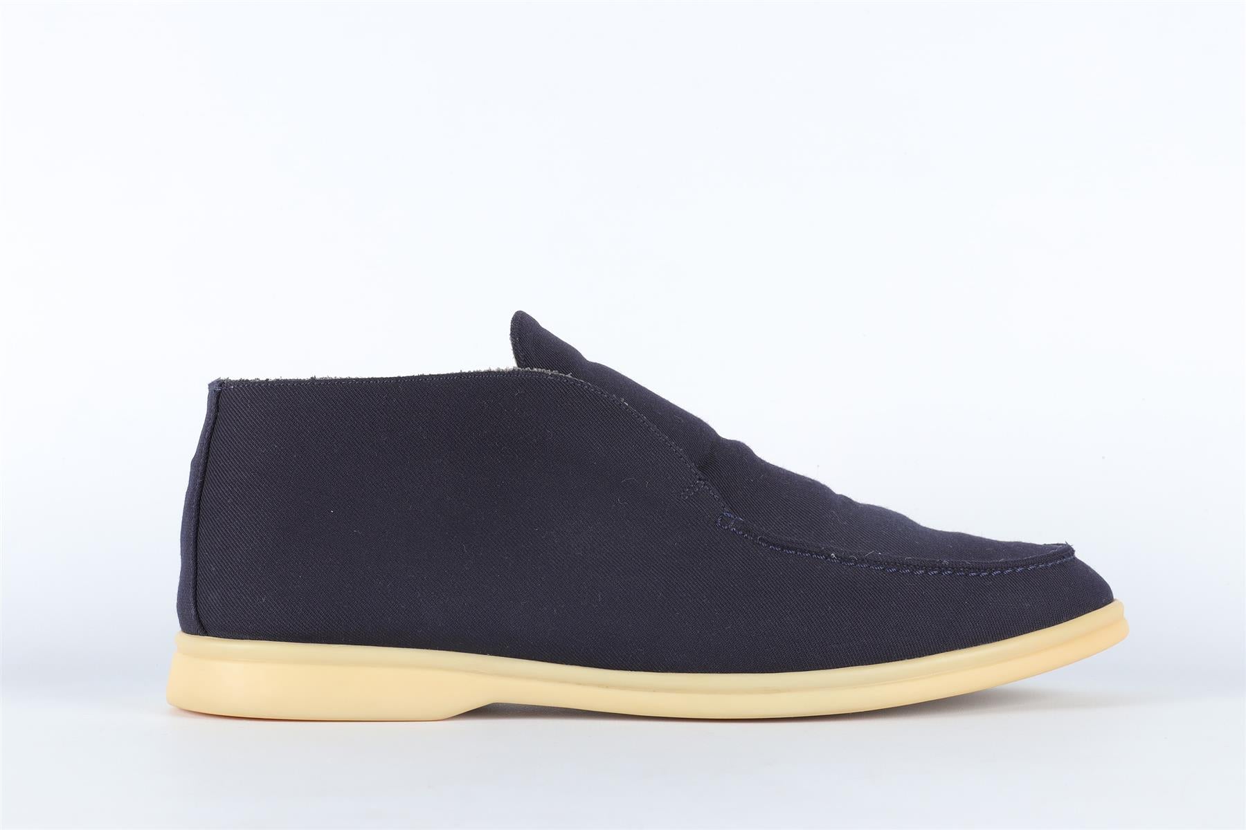 LORO PIANA NAVY MEN'S OPEN WALK FABRIC BOOTS EU 42 UK 8 US 9 - Image 2