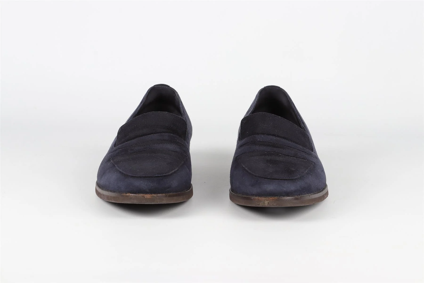 LORO PIANA NAVY SUEDE LOAFERS EU 37 UK 4 US 7 - Image 3