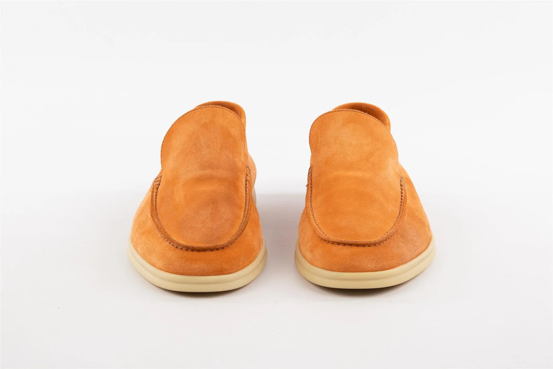 LORO PIANA ORANGE MEN'S SUMMER WALK SUEDE LOAFERS EU 41.5 UK 7.5 US 8.5 - Image 3