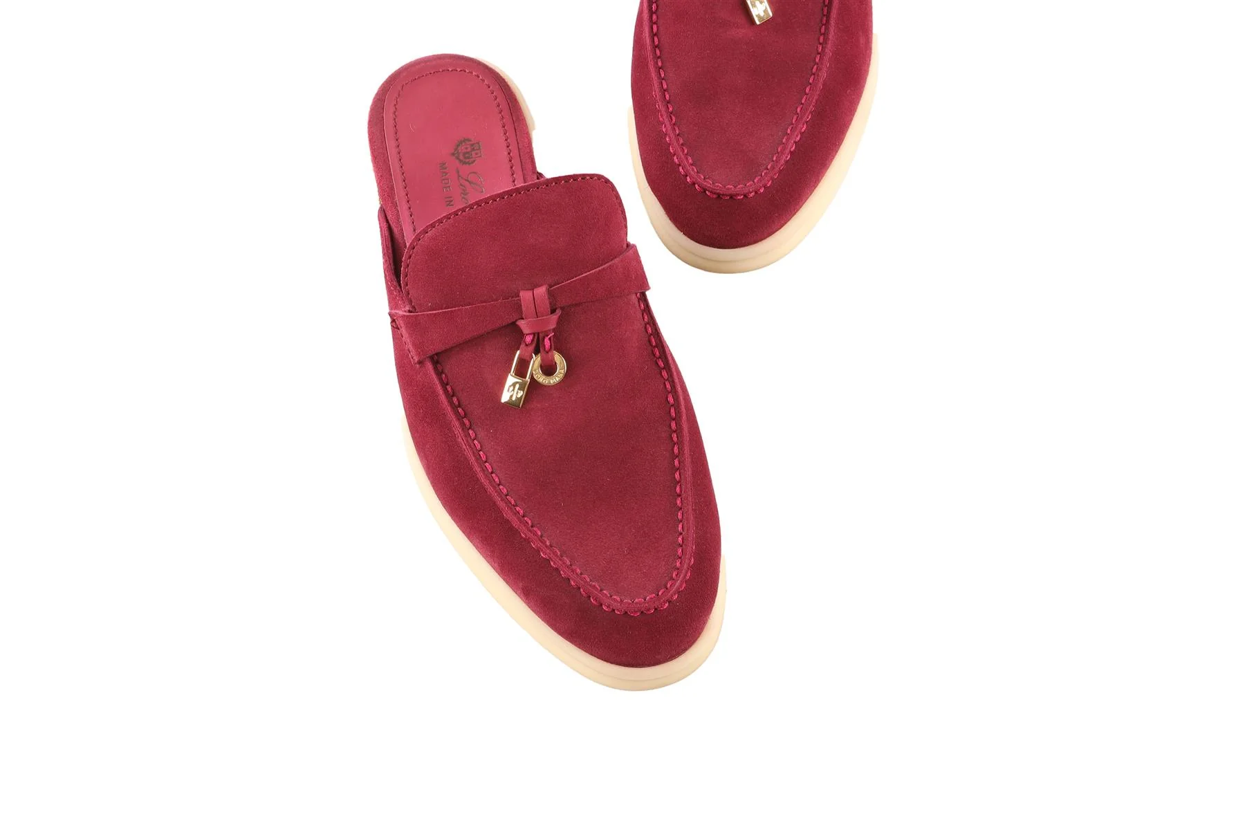 LORO PIANA PURPLE BABOUCHE CHARMS WALK SUEDE MULES EU 36 UK 3 US 6 - Image 4
