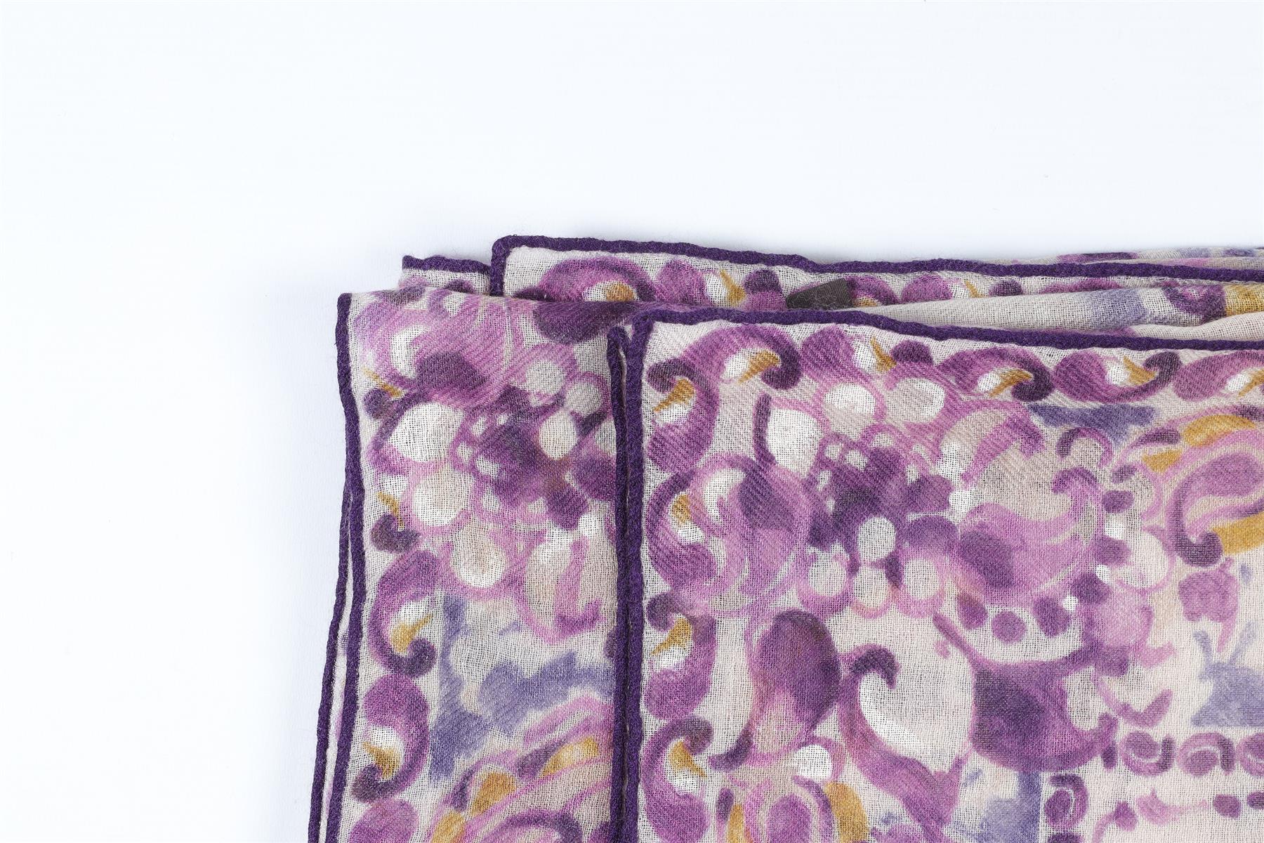 LORO PIANA PURPLE CASHMERE SCARF - Image 5