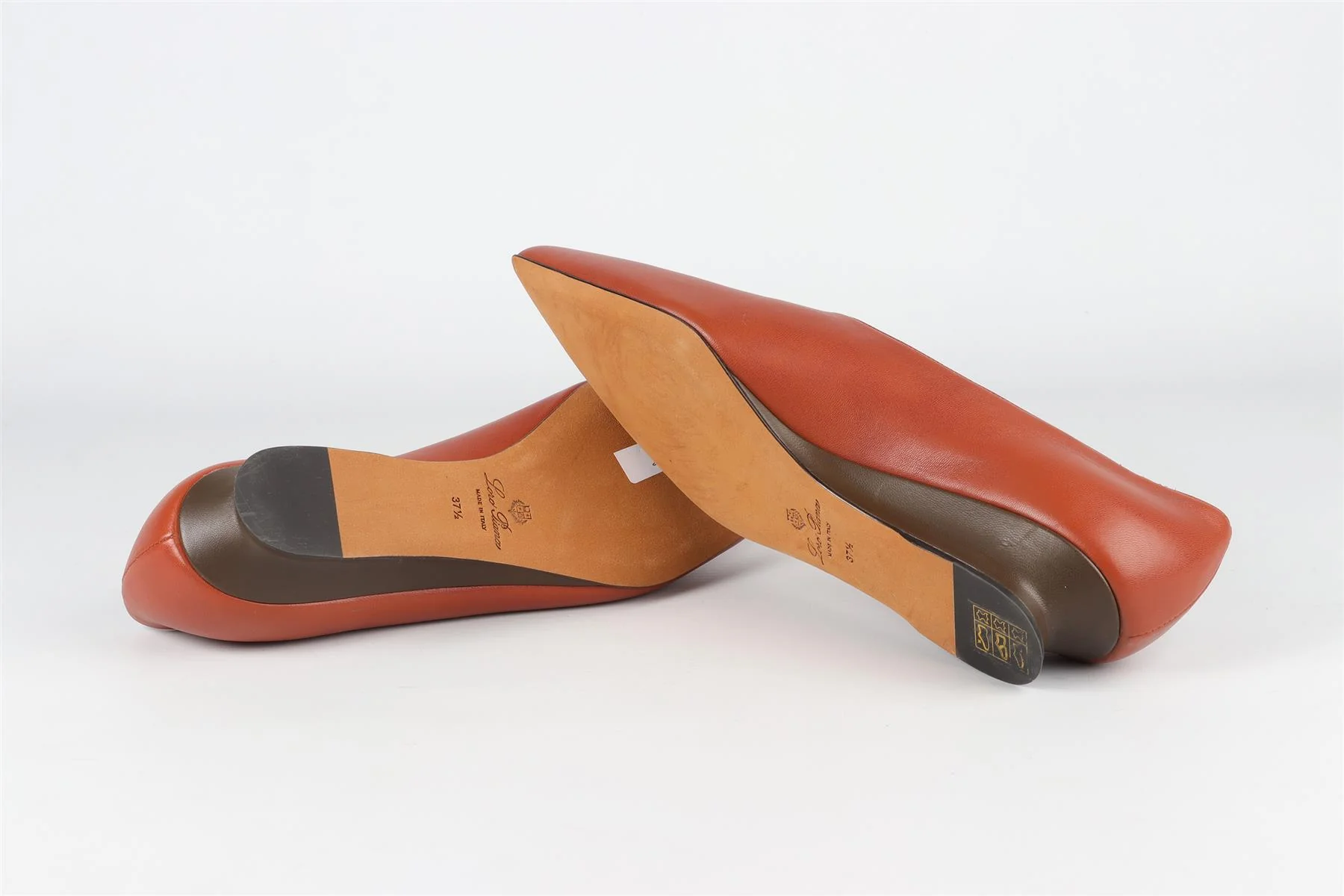 LORO PIANA TAN LEATHER PUMPS EU 37.5 UK 4.5 US 7.5 - Image 6