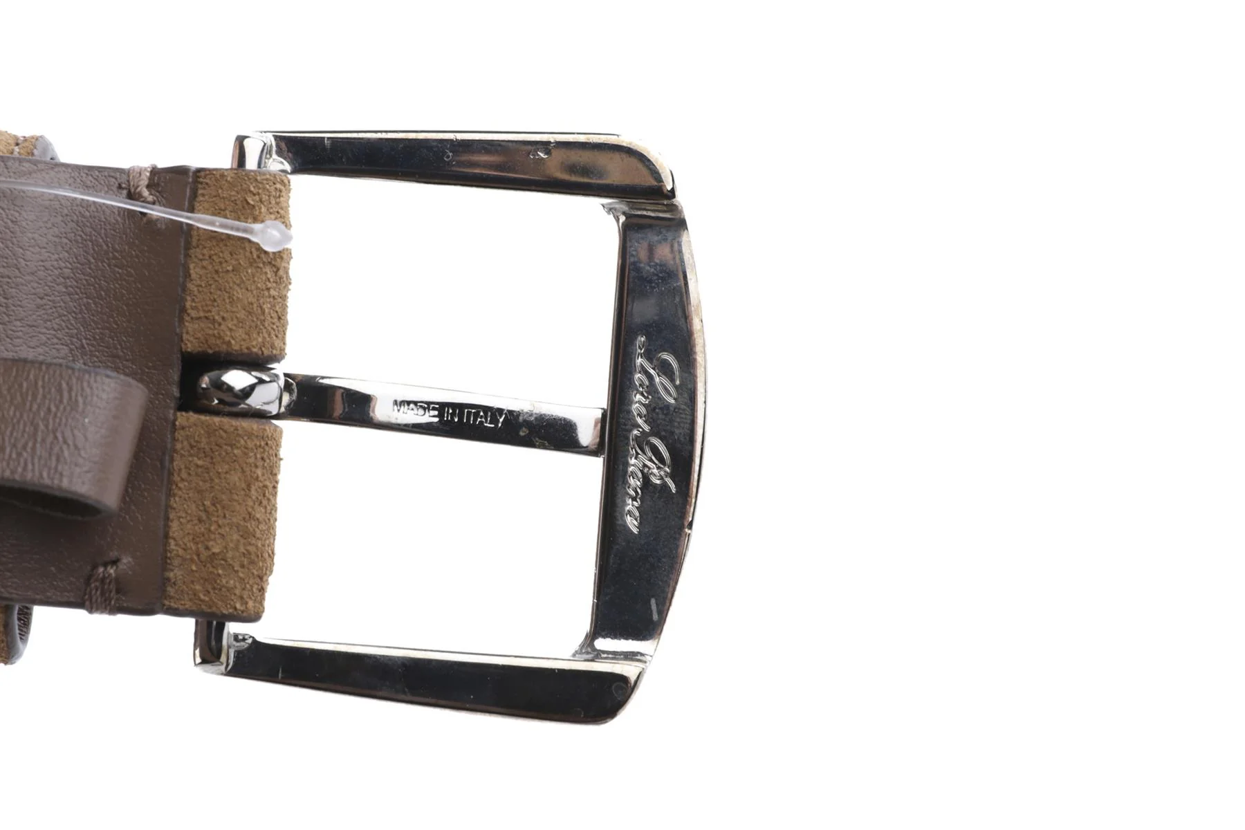LORO PIANA TAN MEN'S SUEDE BELT 100CM - Image 6