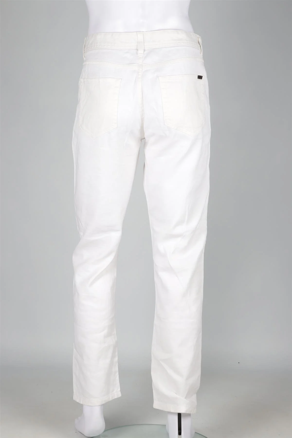 LORO PIANA WHITE MEN'S COTTON STRAIGHT LEG JEANS UK/US W34 - Image 4