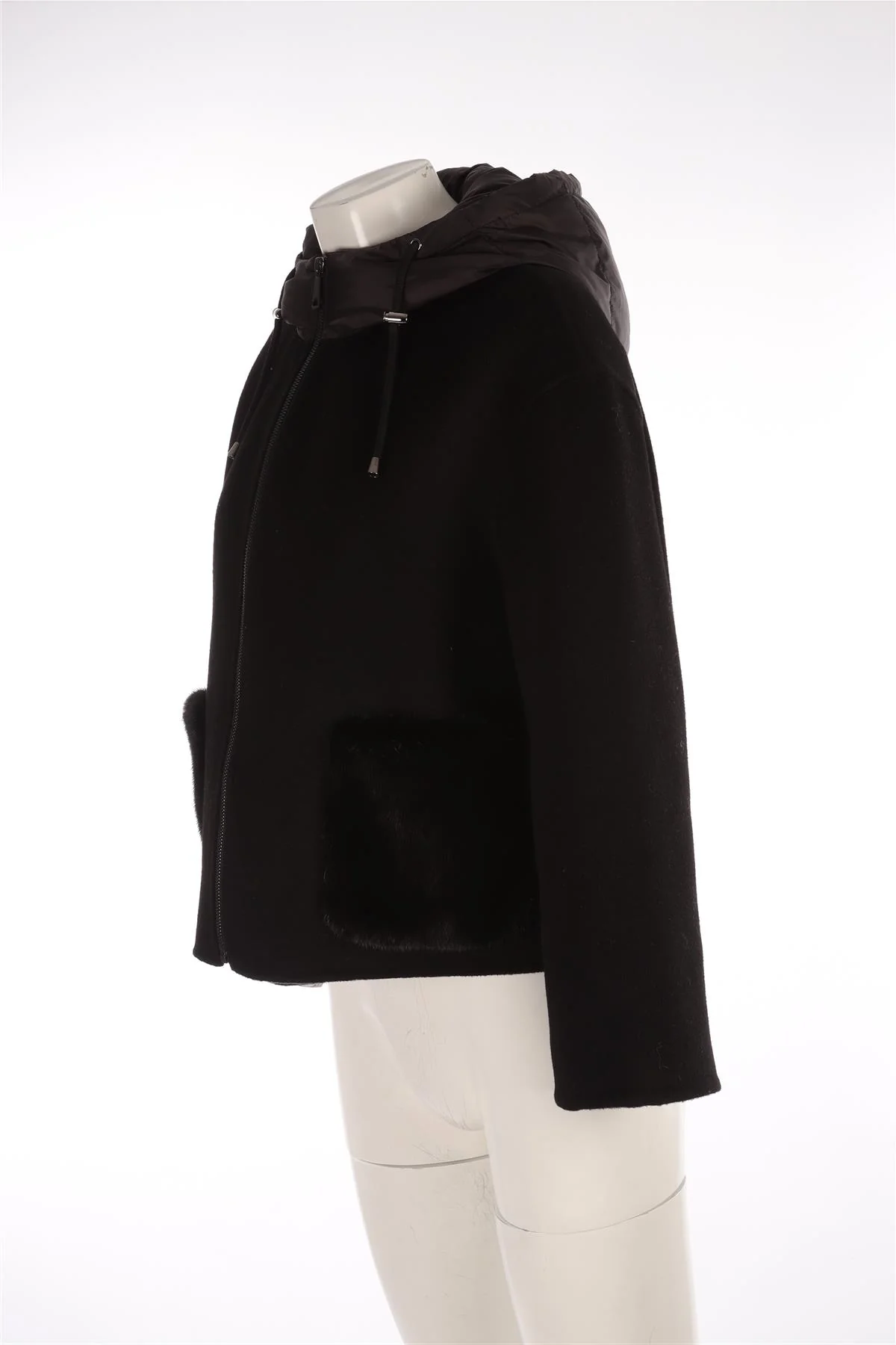 LOU ANDREA BLACK CASHMERE JACKET XLARGE - Image 3
